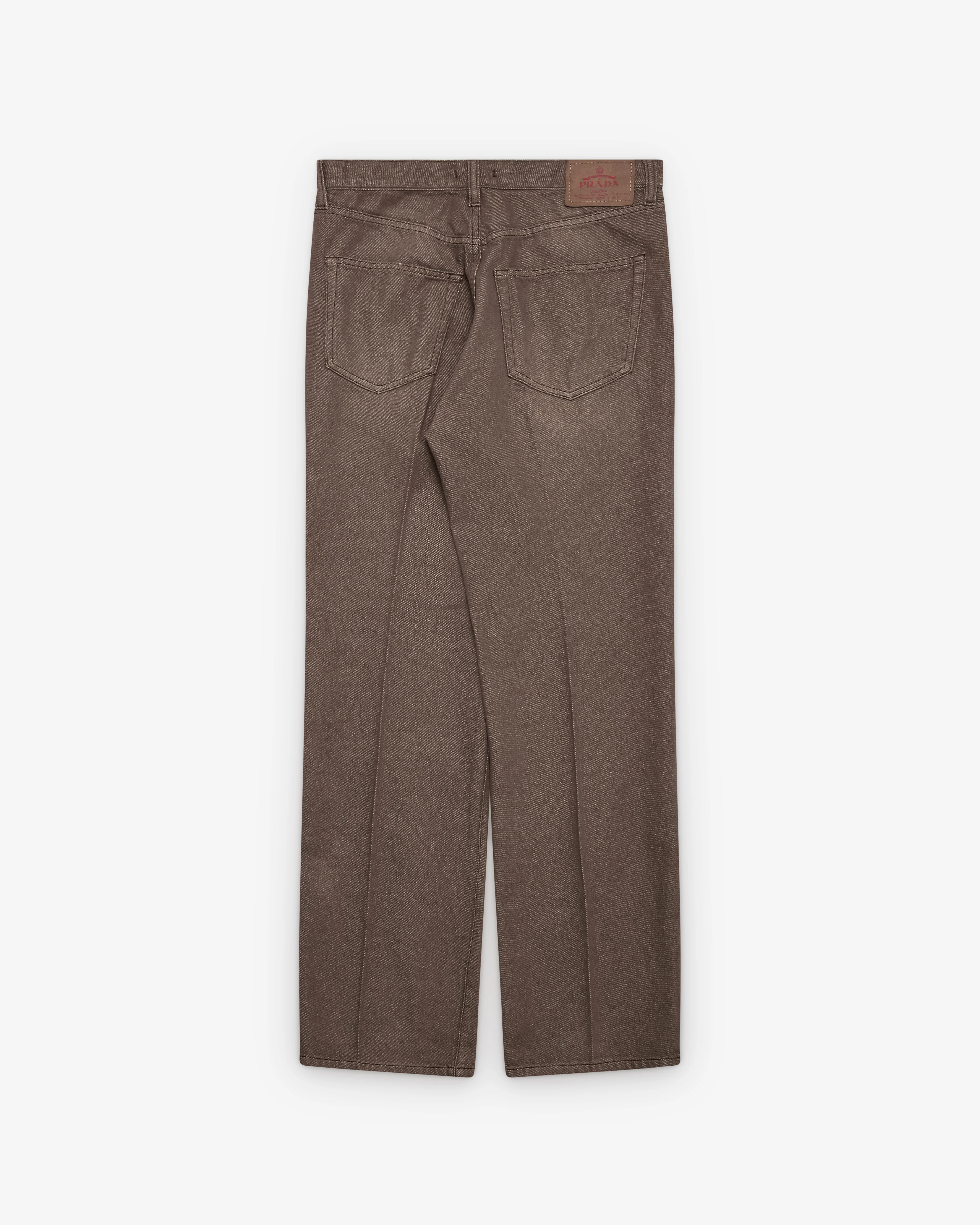 Prada - Men's Washed Denim Jeans - (Brown) - Image 2