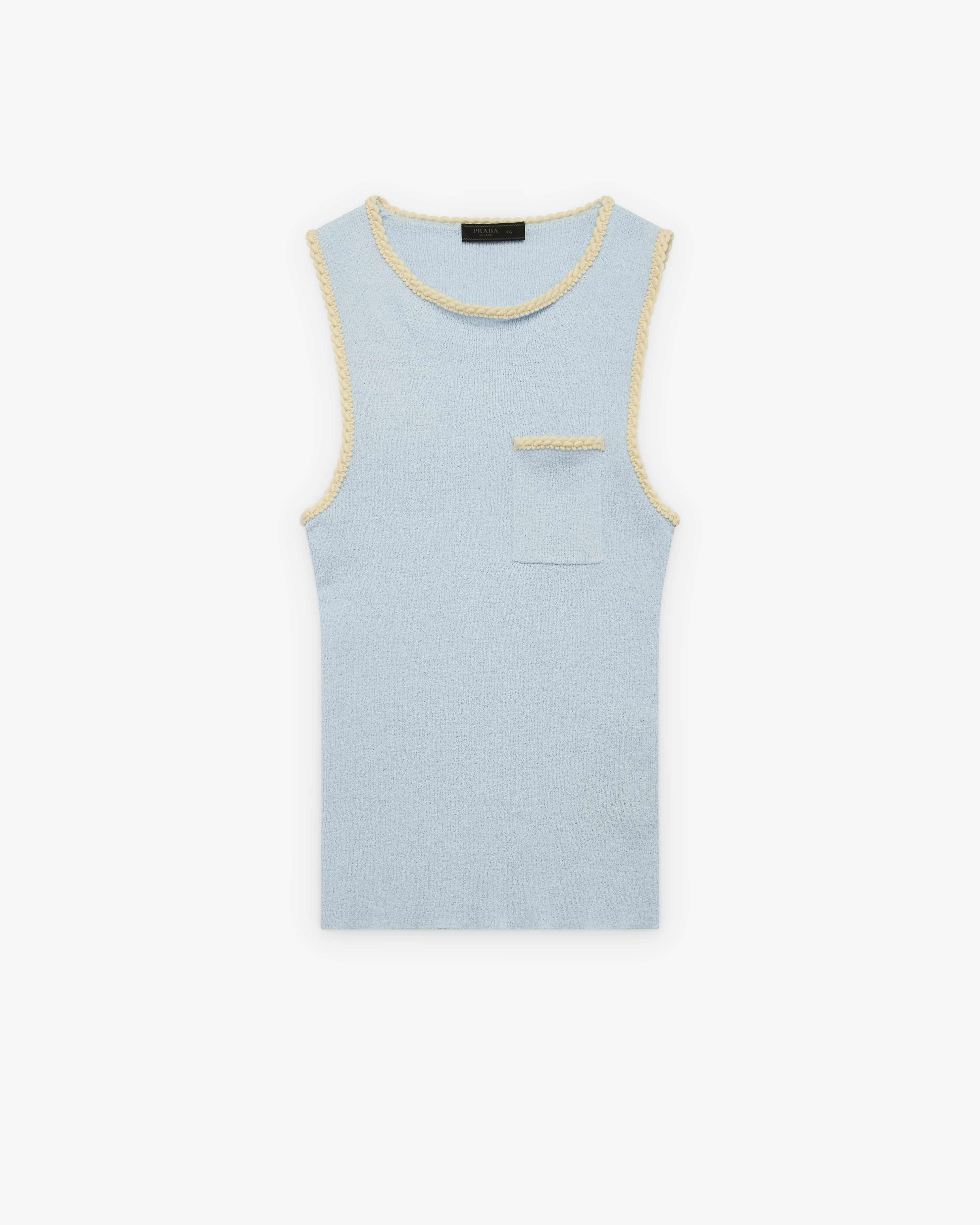 Prada - Men's Embroidered Cotton Tank Top - (Sky Blue)