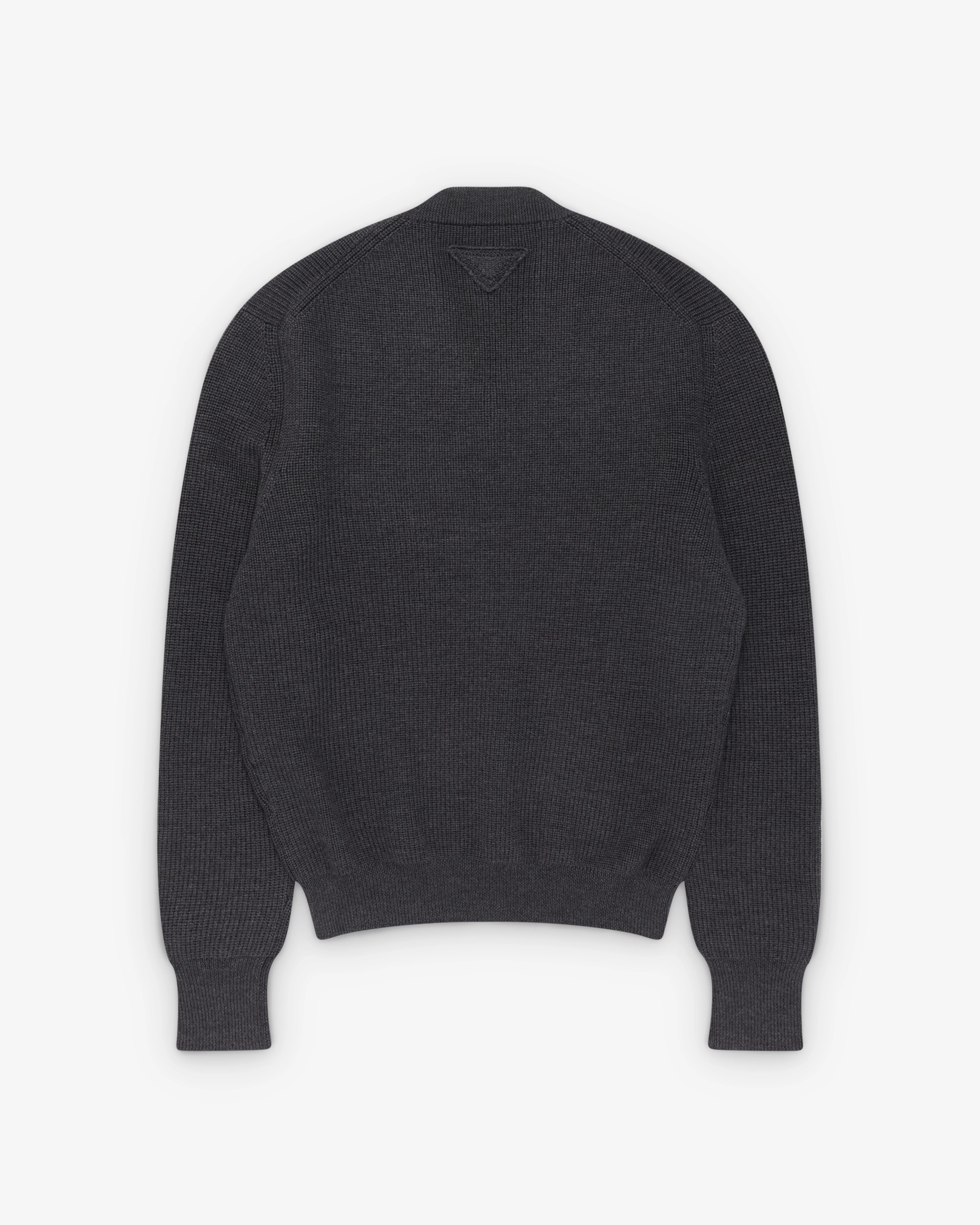 Prada - Men's Wool V-Neck Sweater - (Slate Grey) - Image 2