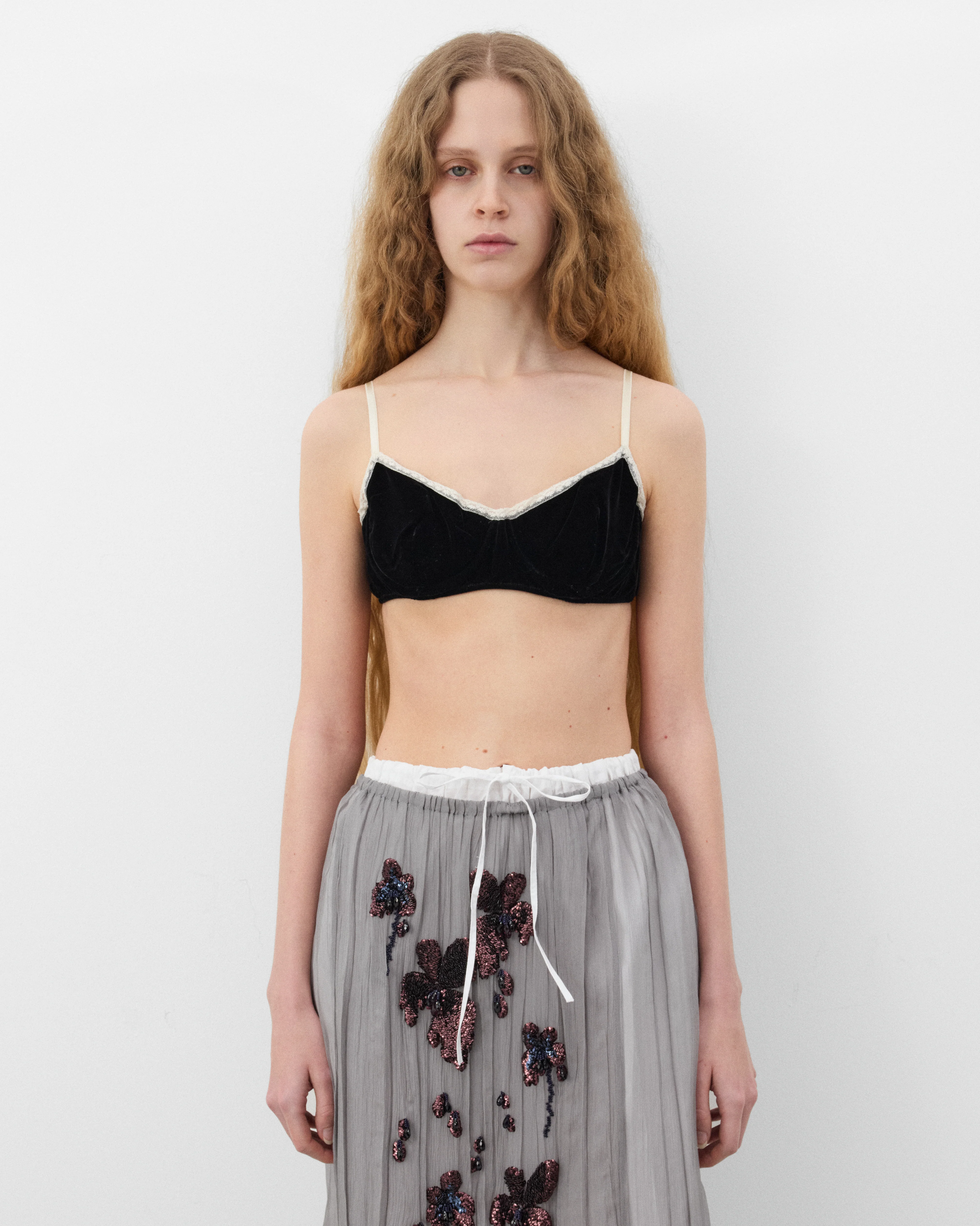 Prada - Women's Velvet Bra - (Black) - Image 3