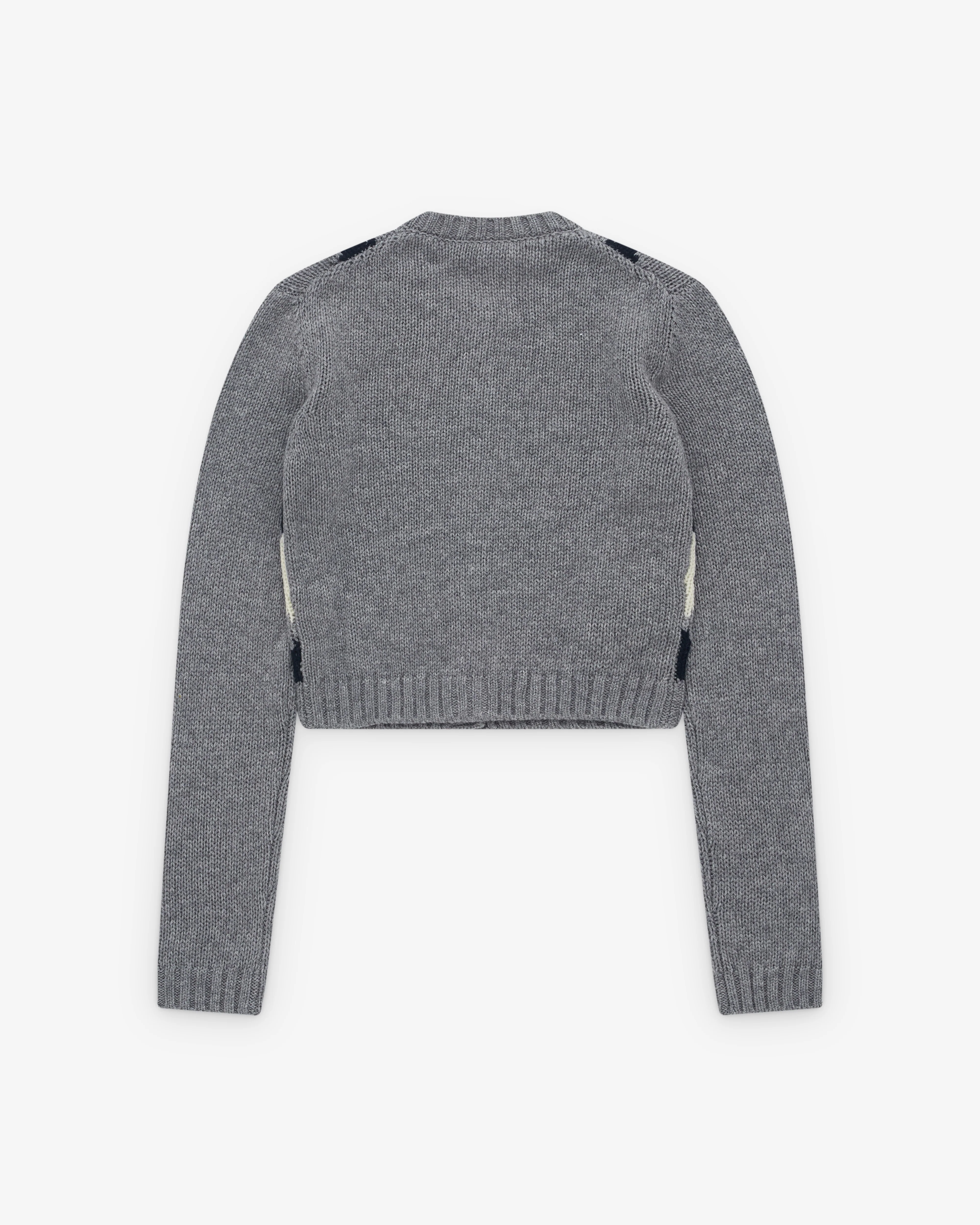 Prada - Women’s Check Pattern Cardigan - (Grey) - Image 2