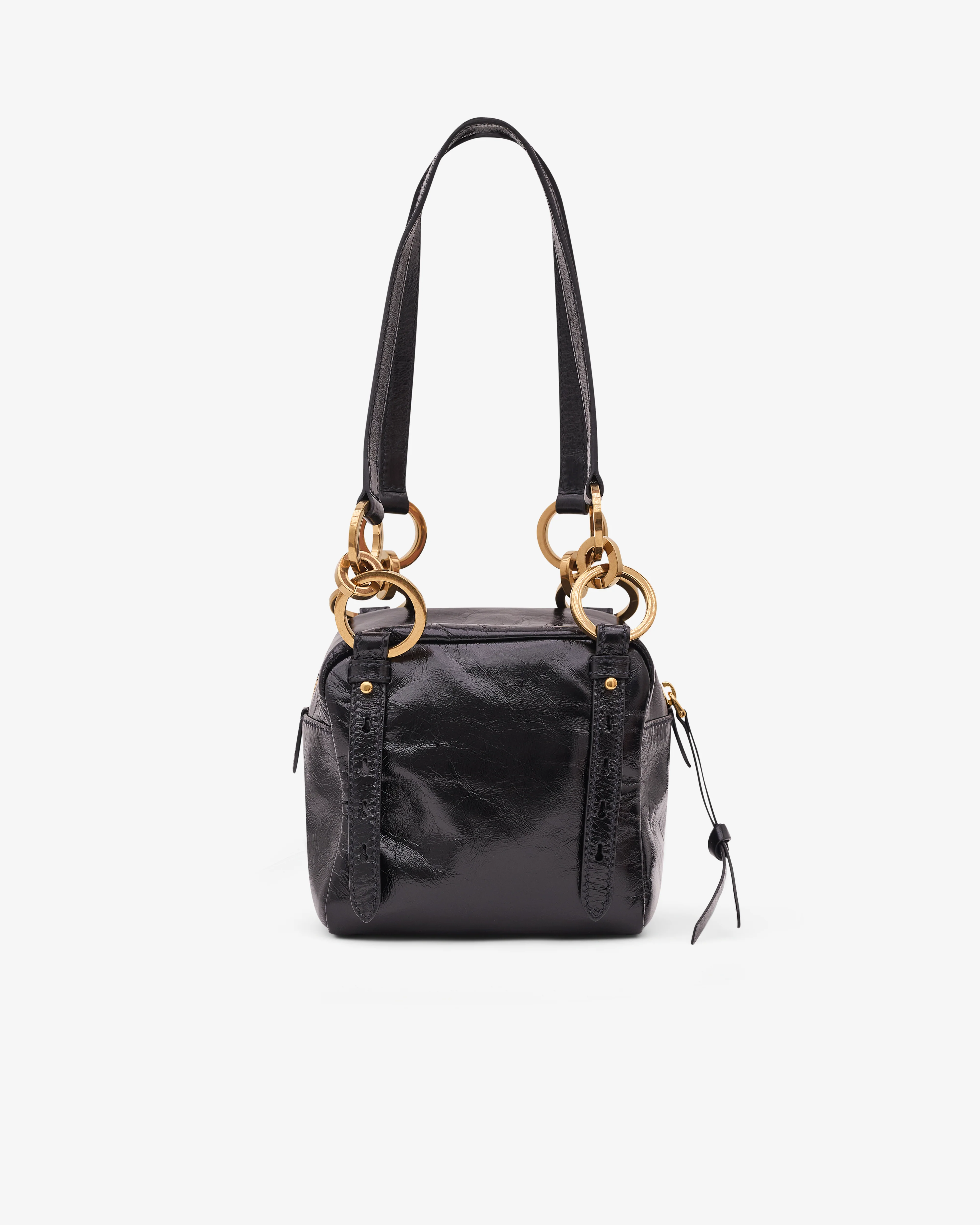 Prada - Dangle Leather Top-handle Mini-Bag - (Black) - Image 3
