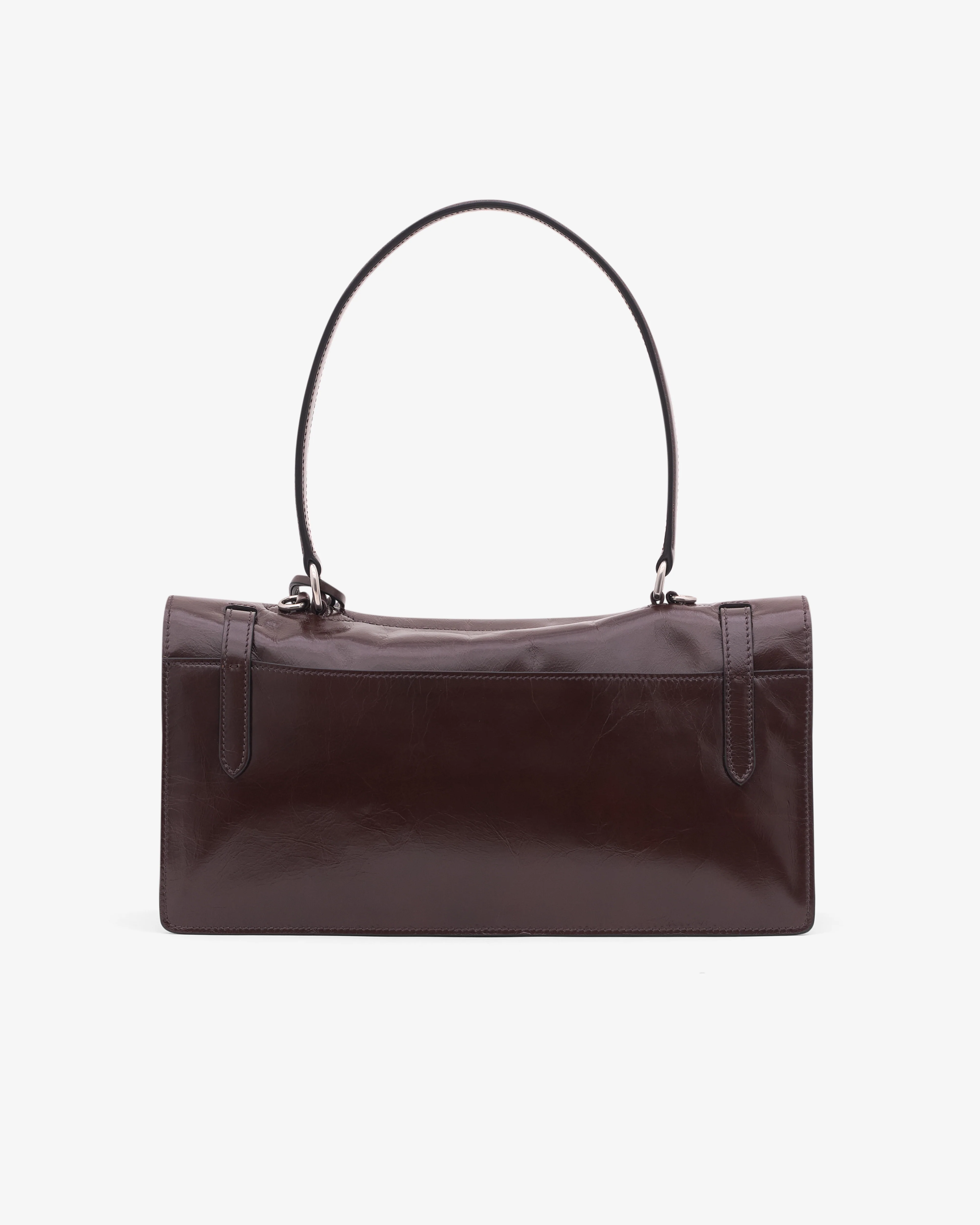 Prada - Women’s Medium Leather Handbag - (Dark Brown) - Image 3