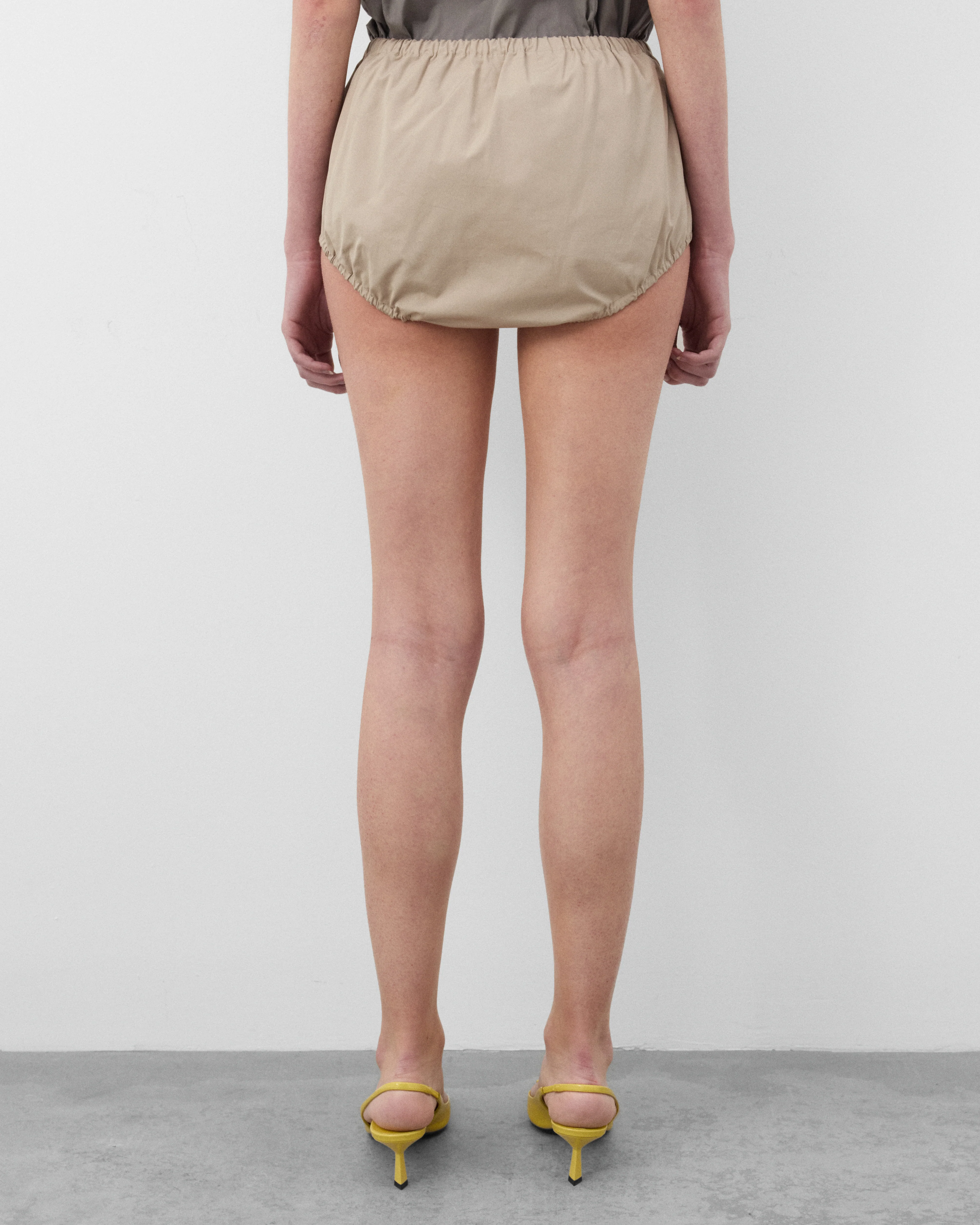 Prada - Women's Poplin Shorts - (Beige) - Image 5
