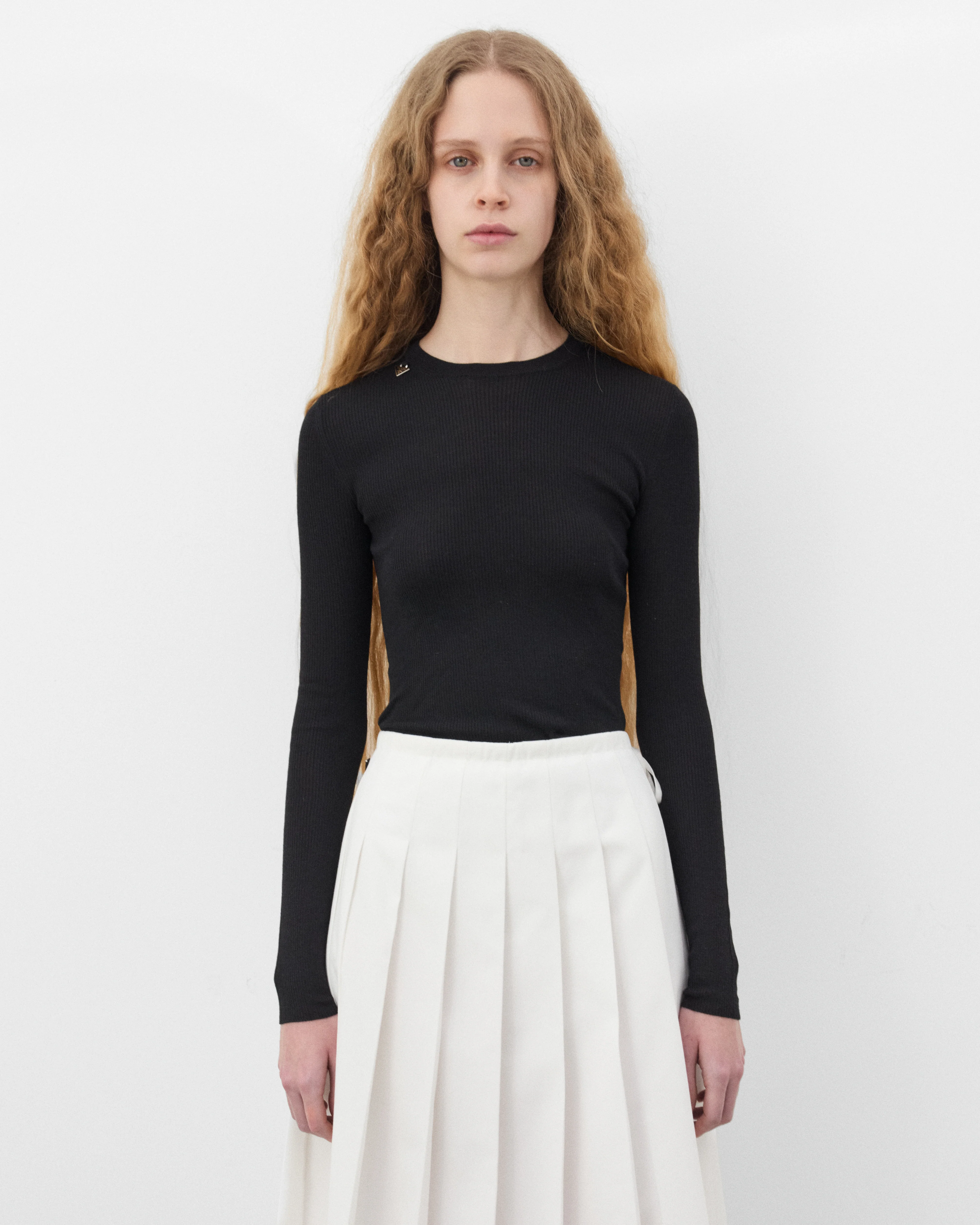 Prada - Women's Wool Crew-Neck Sweater - (Black) - Image 3