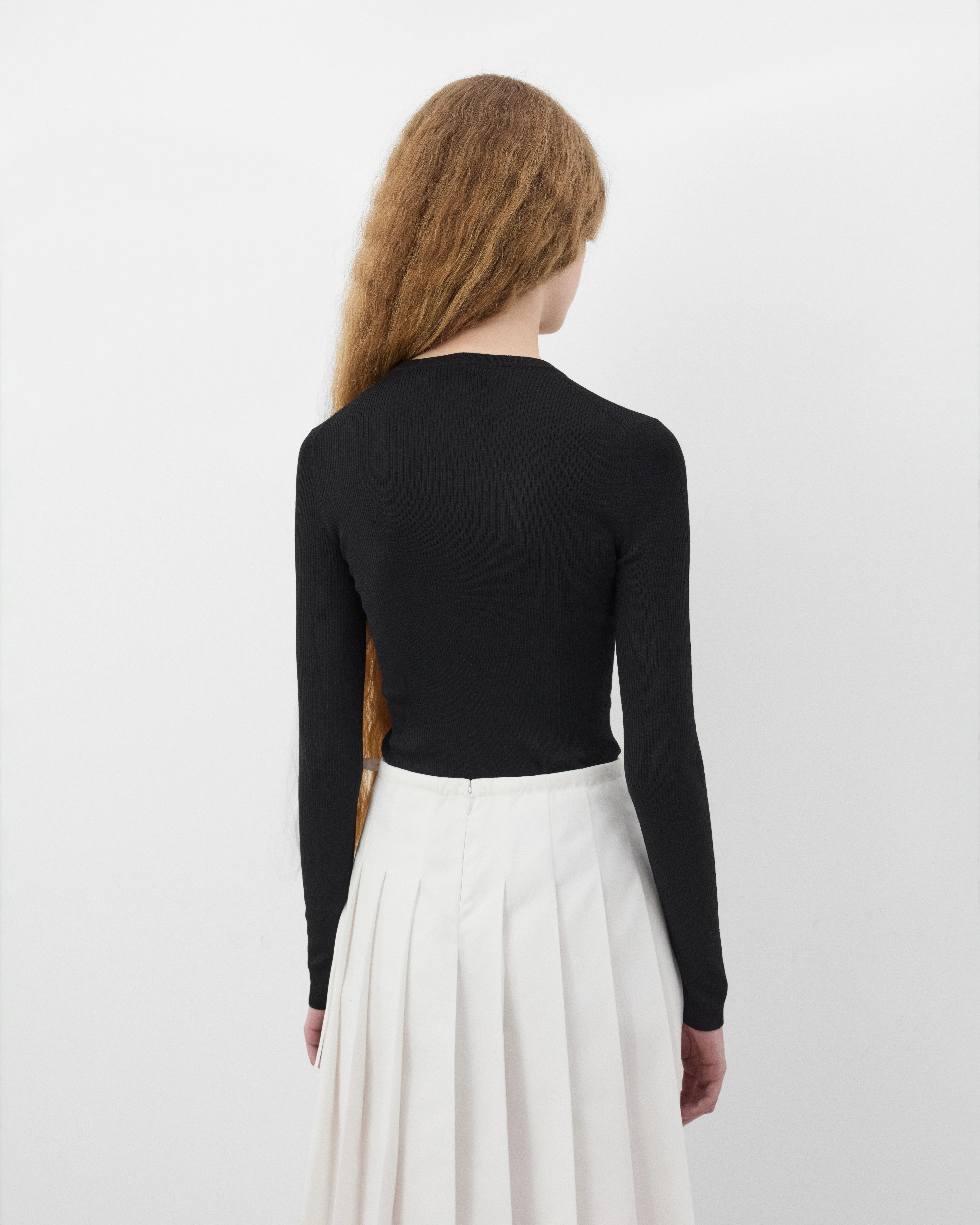 Prada - Women's Wool Crew-Neck Sweater - (Black) - Image 5