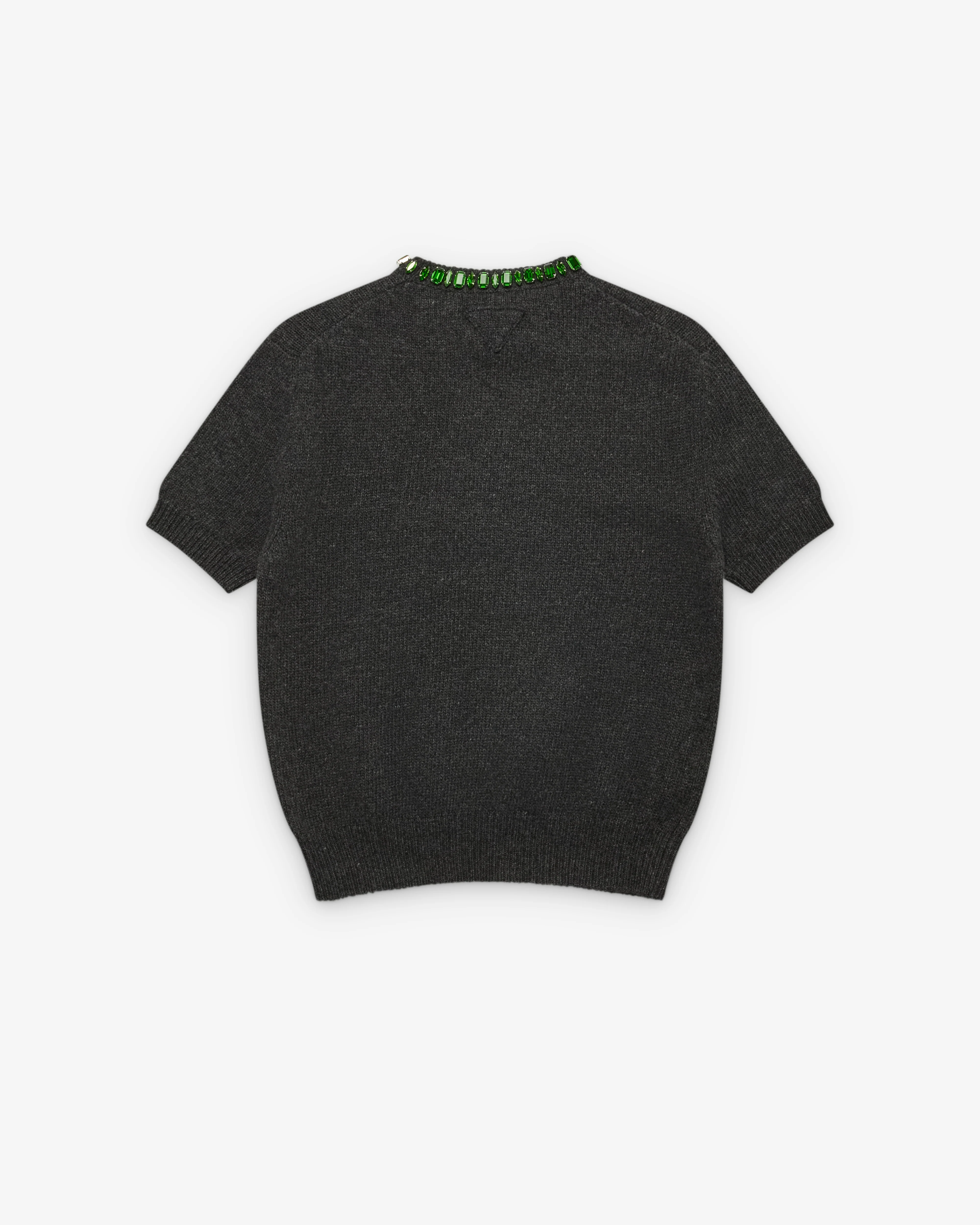 Prada - Women's Wool and Cashmere Crew-Neck Sweater - (Anthracite) - Image 2