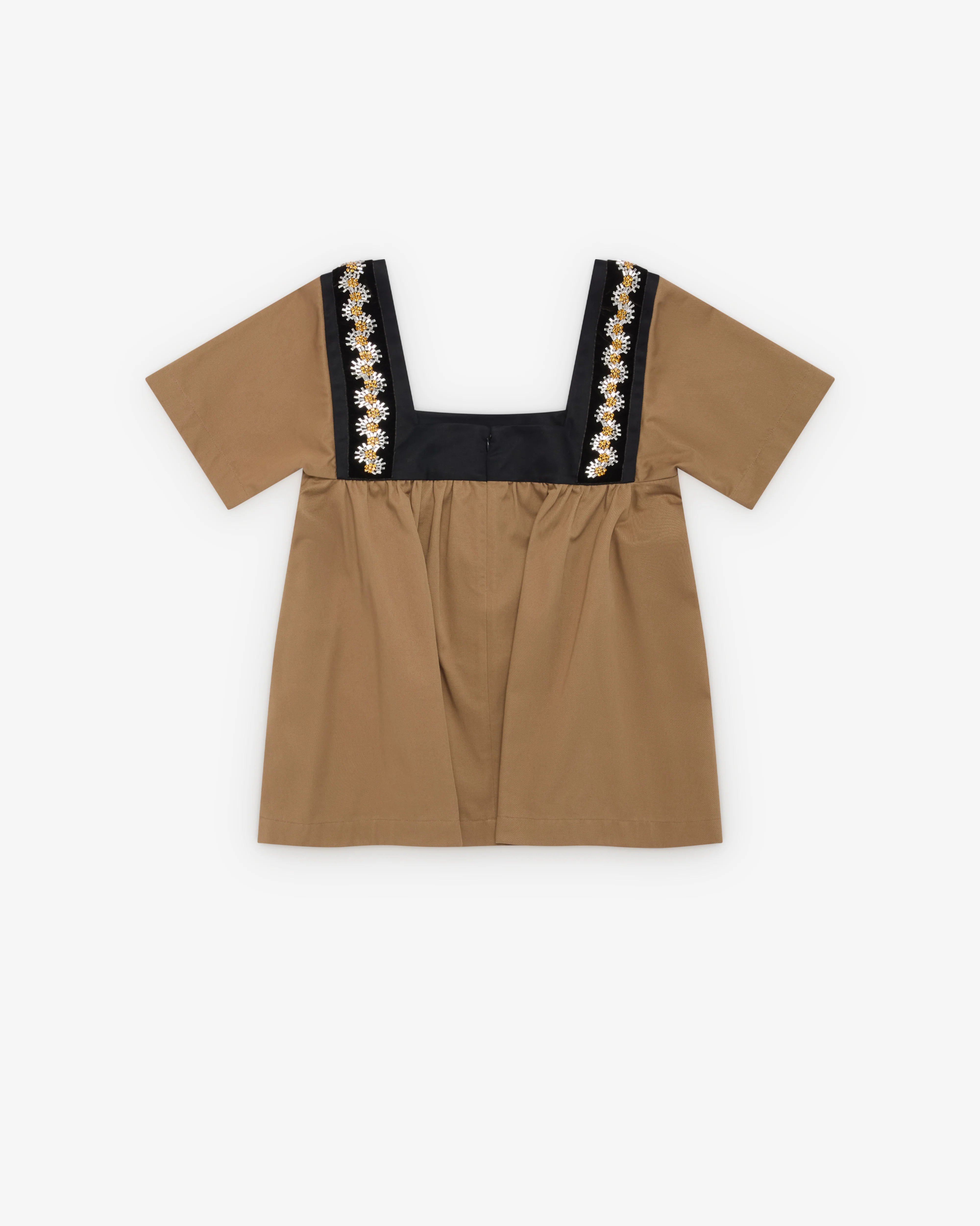 Prada  - Women's Embroidered Gabardine Top - (Cork Beige) - Image 2