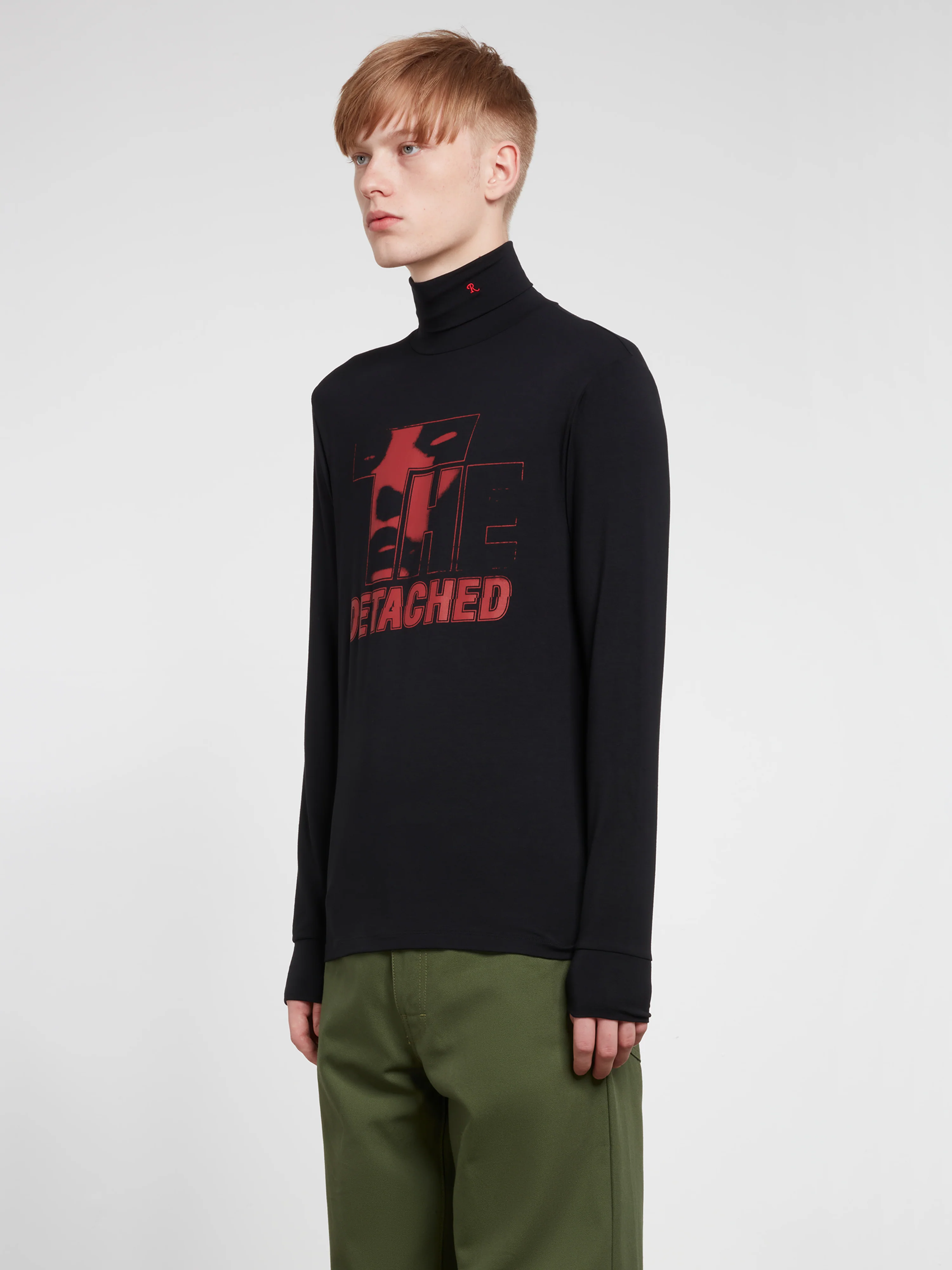 Raf Simons - Men’s Turtleneck With Detached Print - (Black) - Image 3