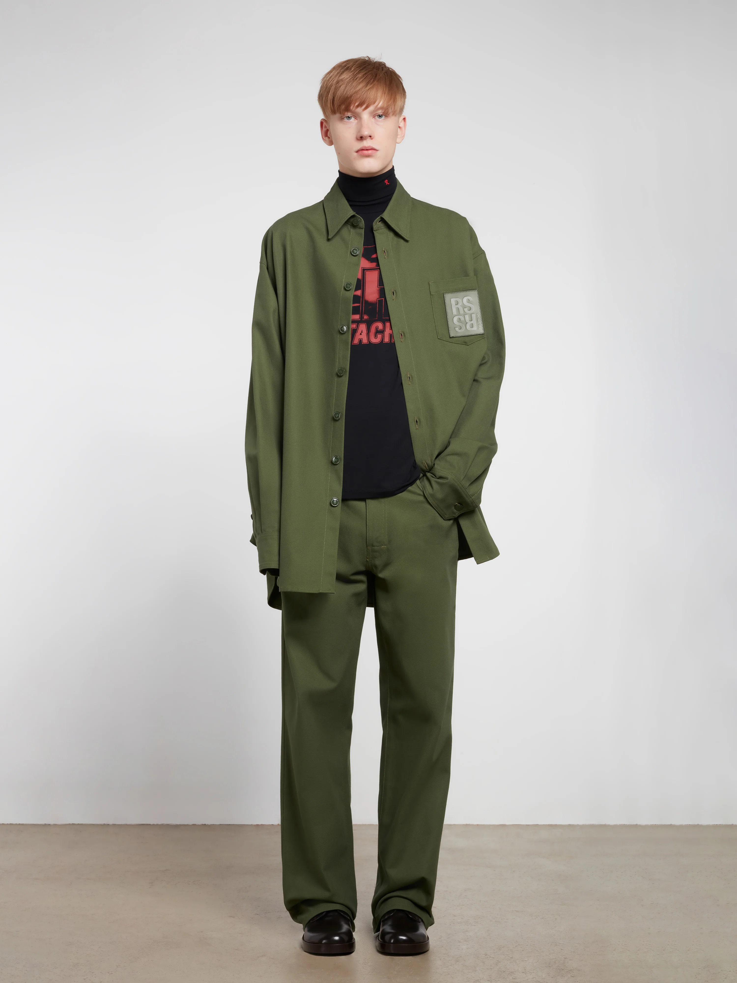 Raf Simons - Men’s Turtleneck With Detached Print - (Black) - Image 5