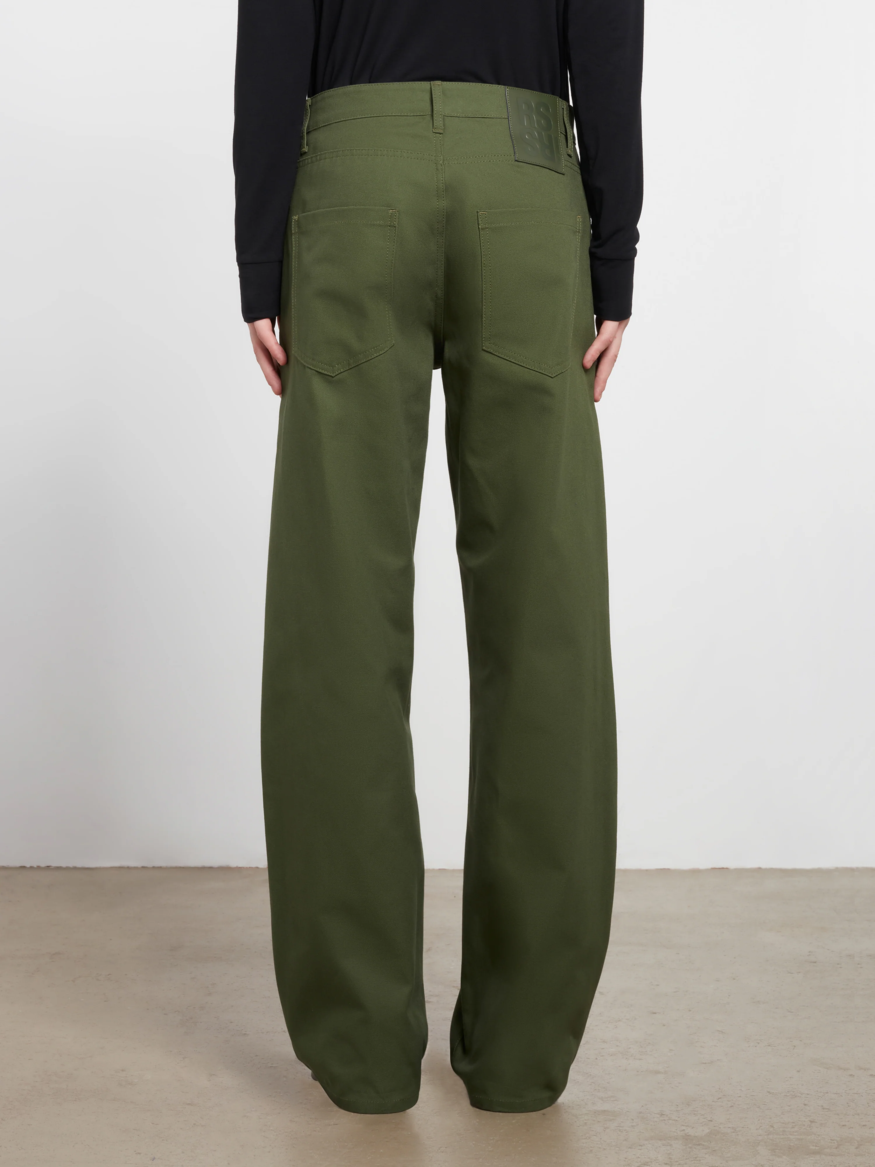 Raf Simons - Men’s Wide Fit Denim Workwear Pants - (Khaki) - Image 4