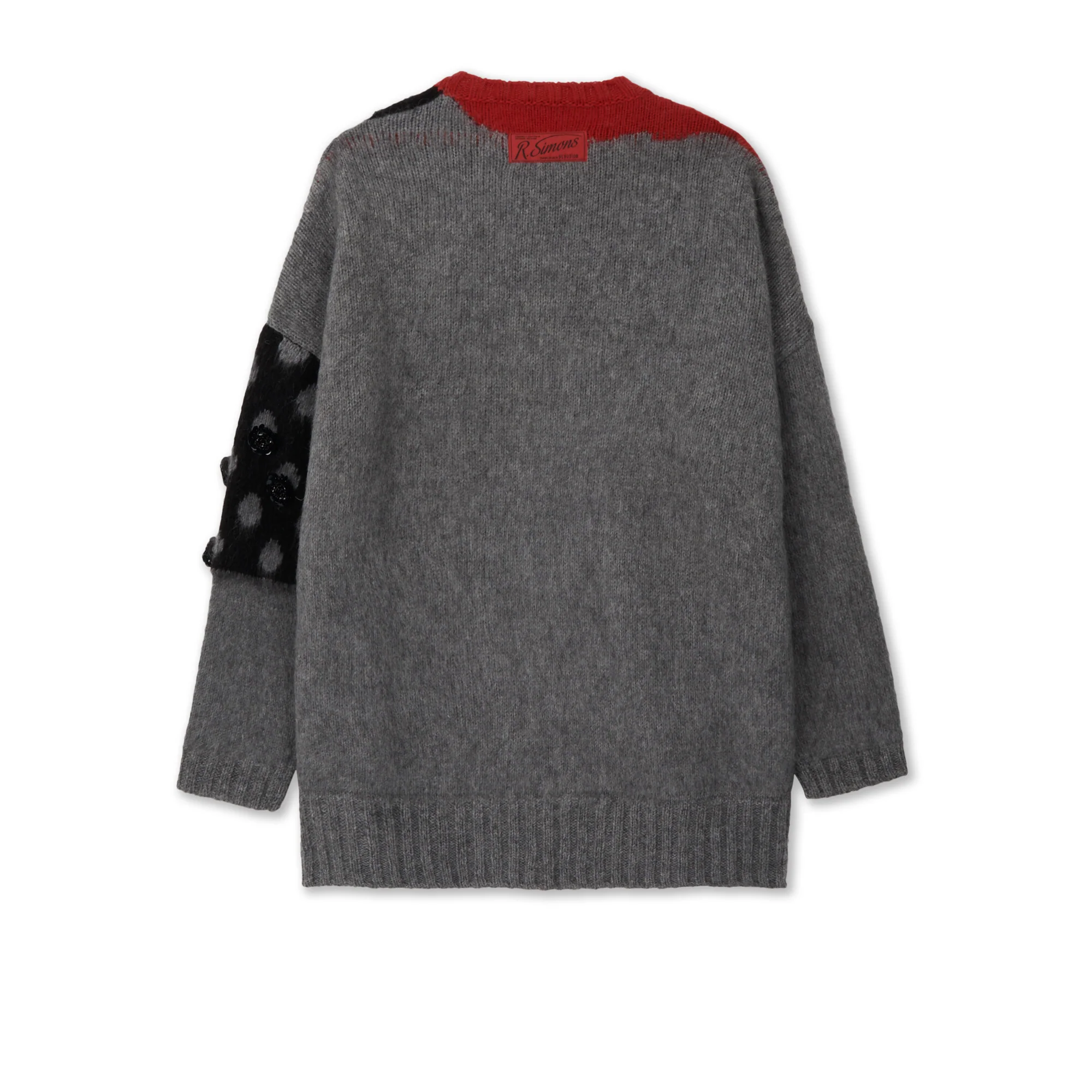 Raf Simons - Unisex Oversized Knit Sweater - (Grey) - Image 2