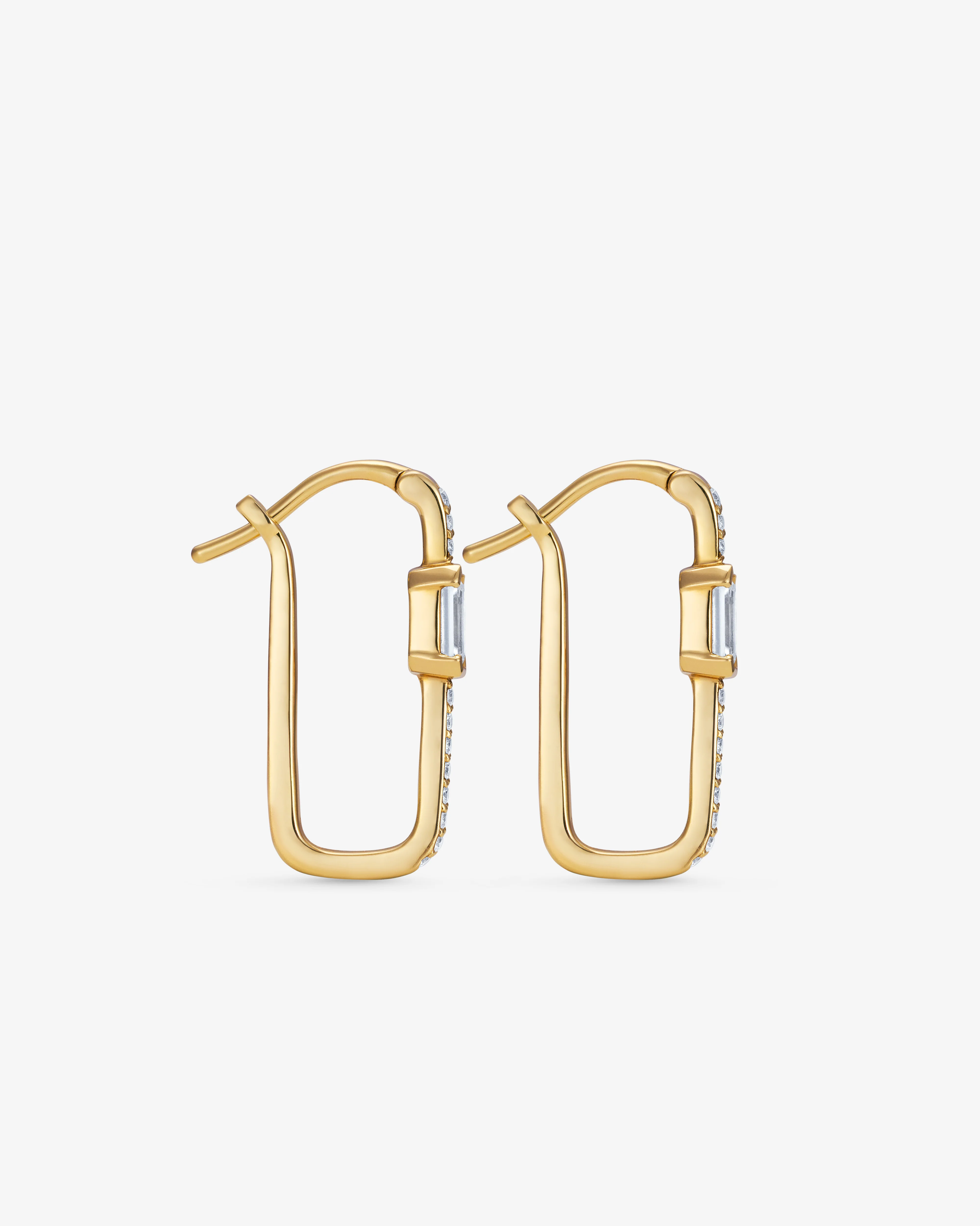 Raphaele Canot - Emerald Cut Link Earrings - (Yellow Gold) - Image 3