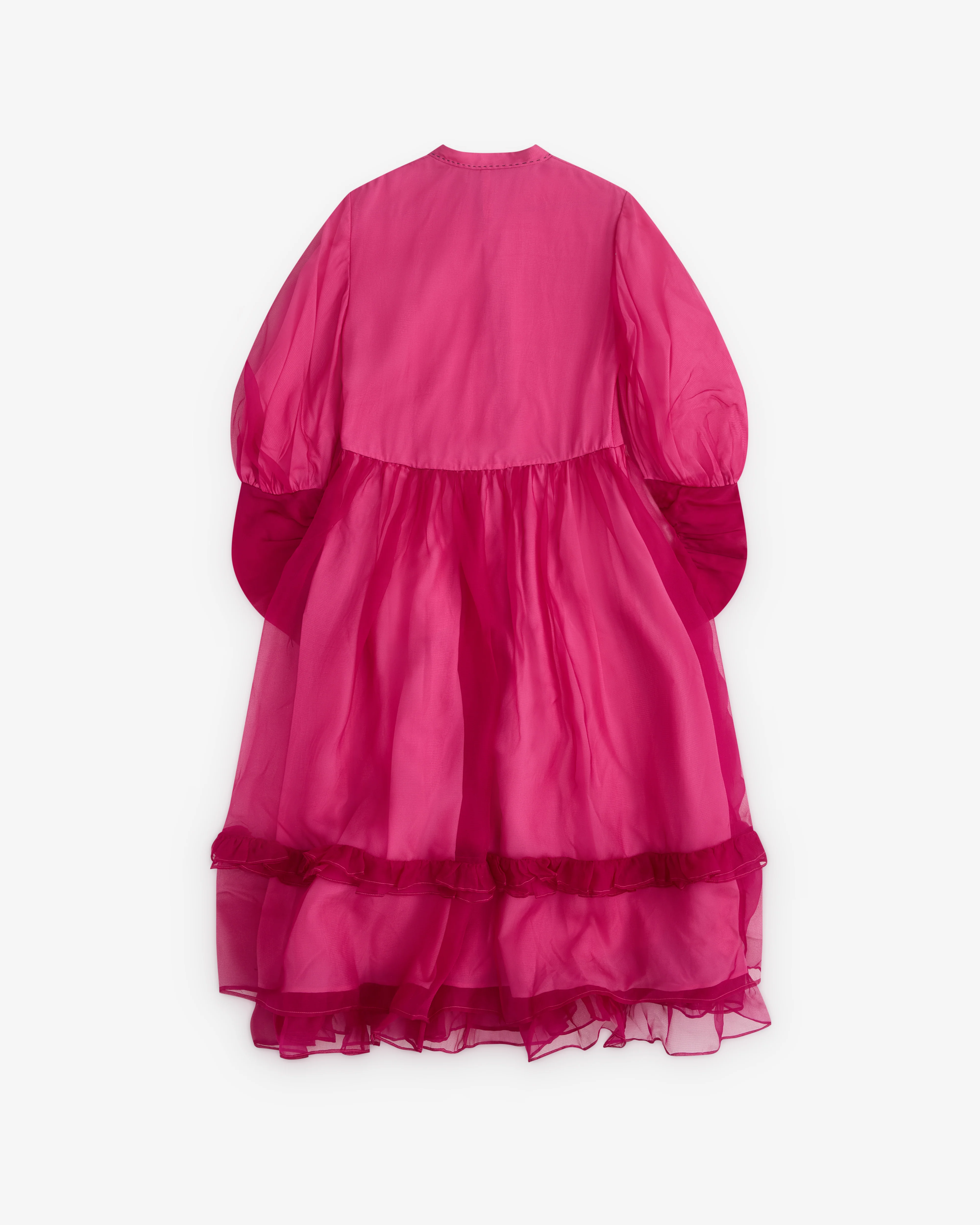 Renli Su - Women’s Silk Dress - (Rose Red) - Image 2