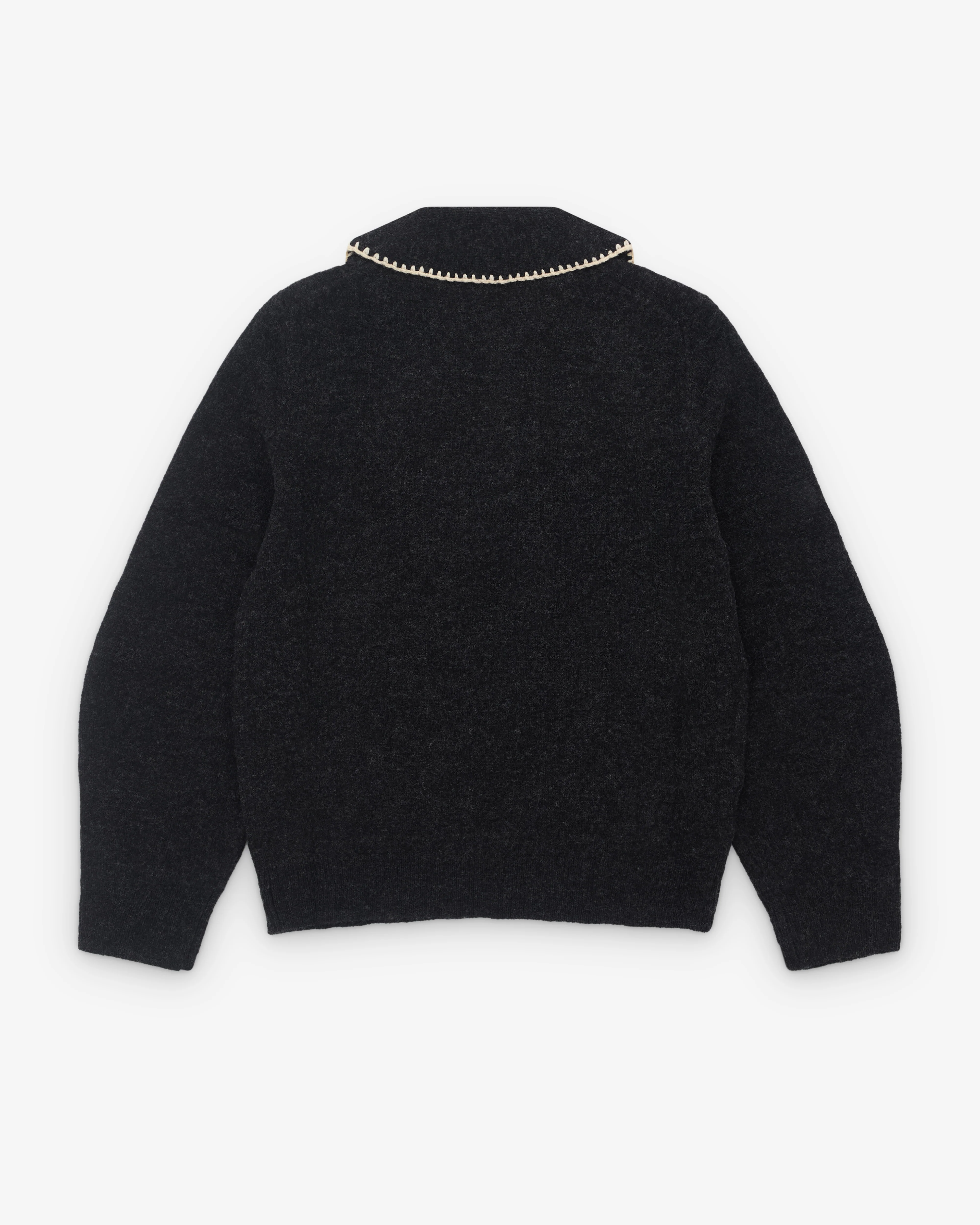 Renli Su - Women’s Tie Collar Knit - (Dark Grey) - Image 2