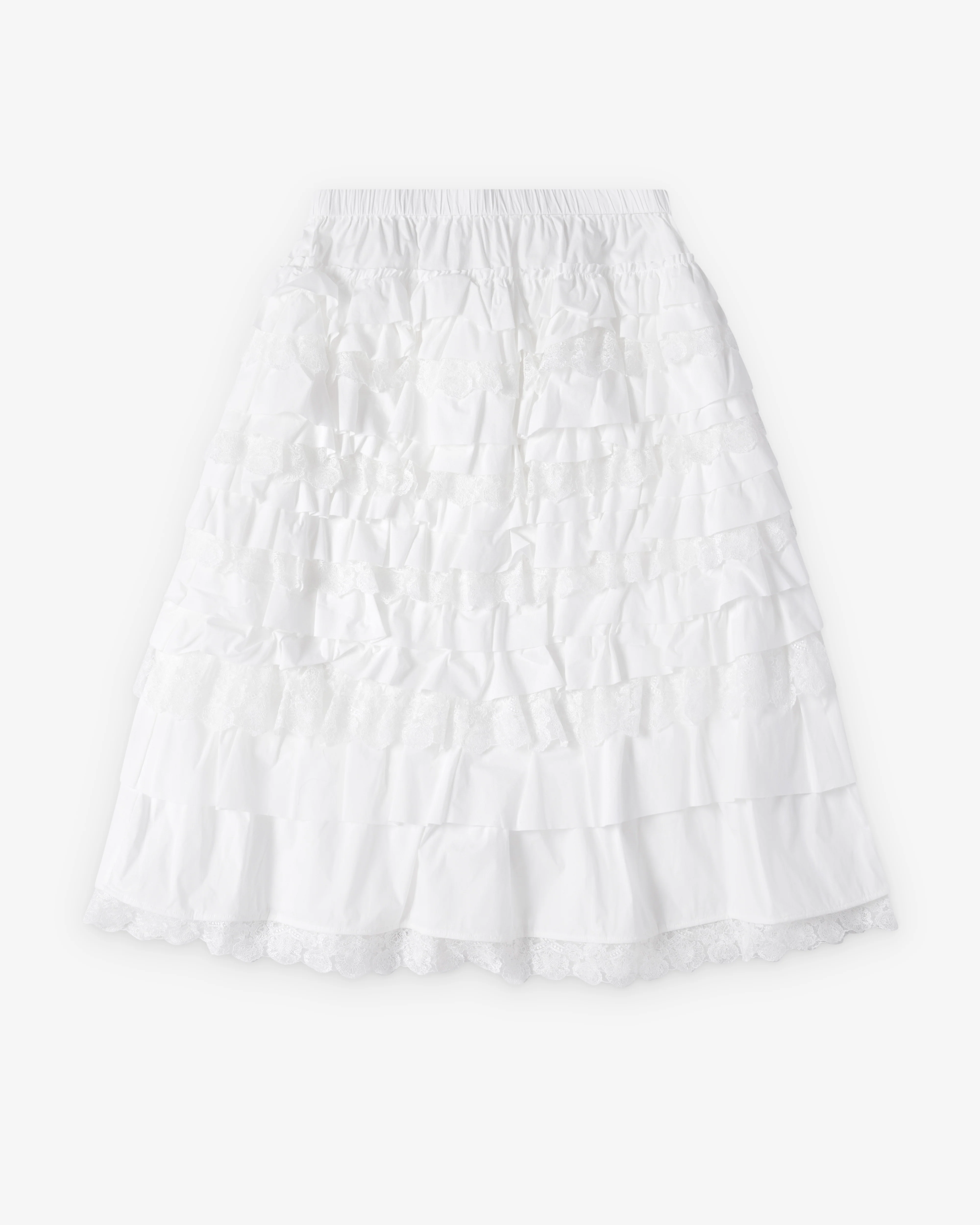 Renli Su - Women's Ruffled Skirt - (Cream) - Image 2