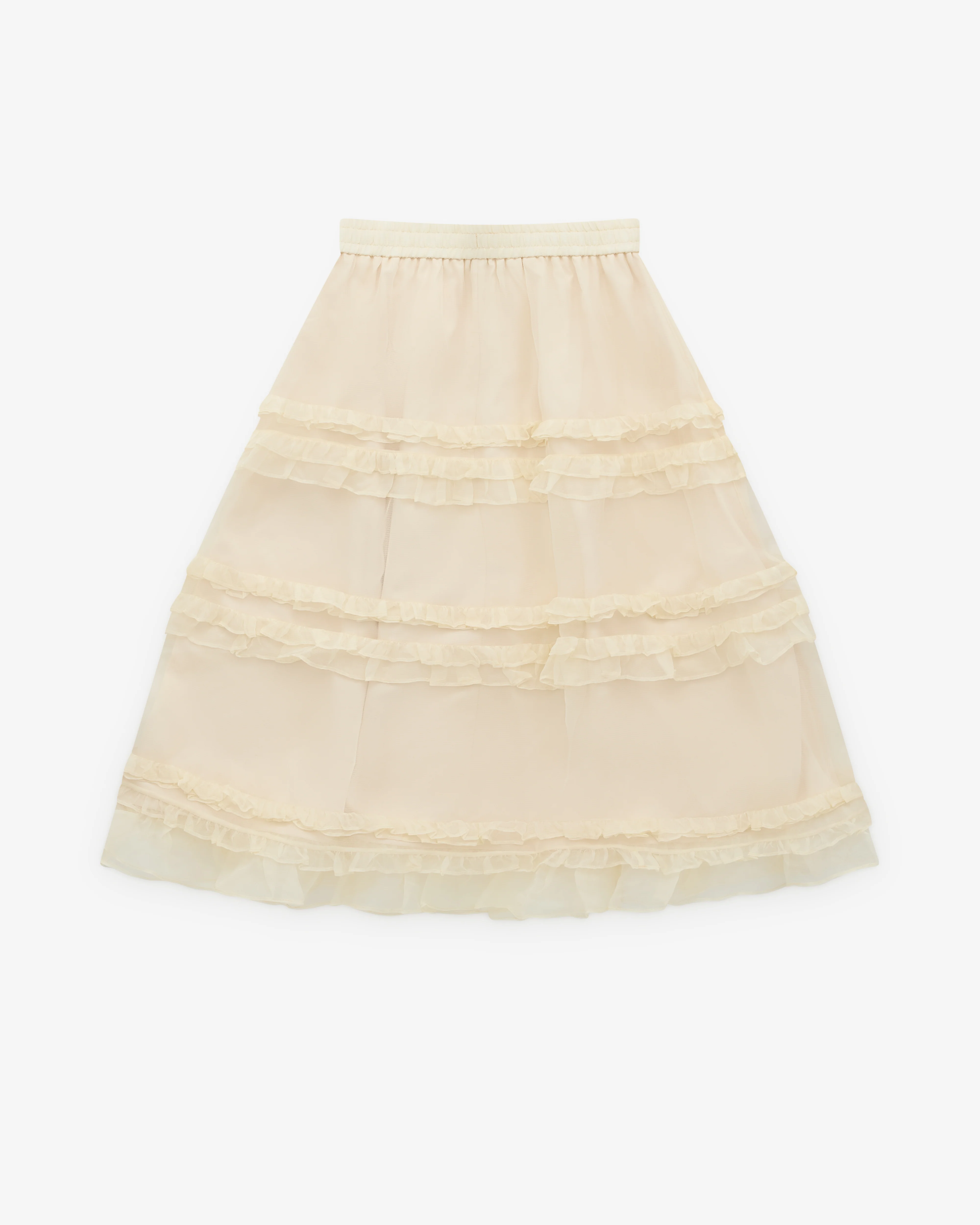 Renli Su - Women’s Tiered Skirt - (Rice White) - Image 2