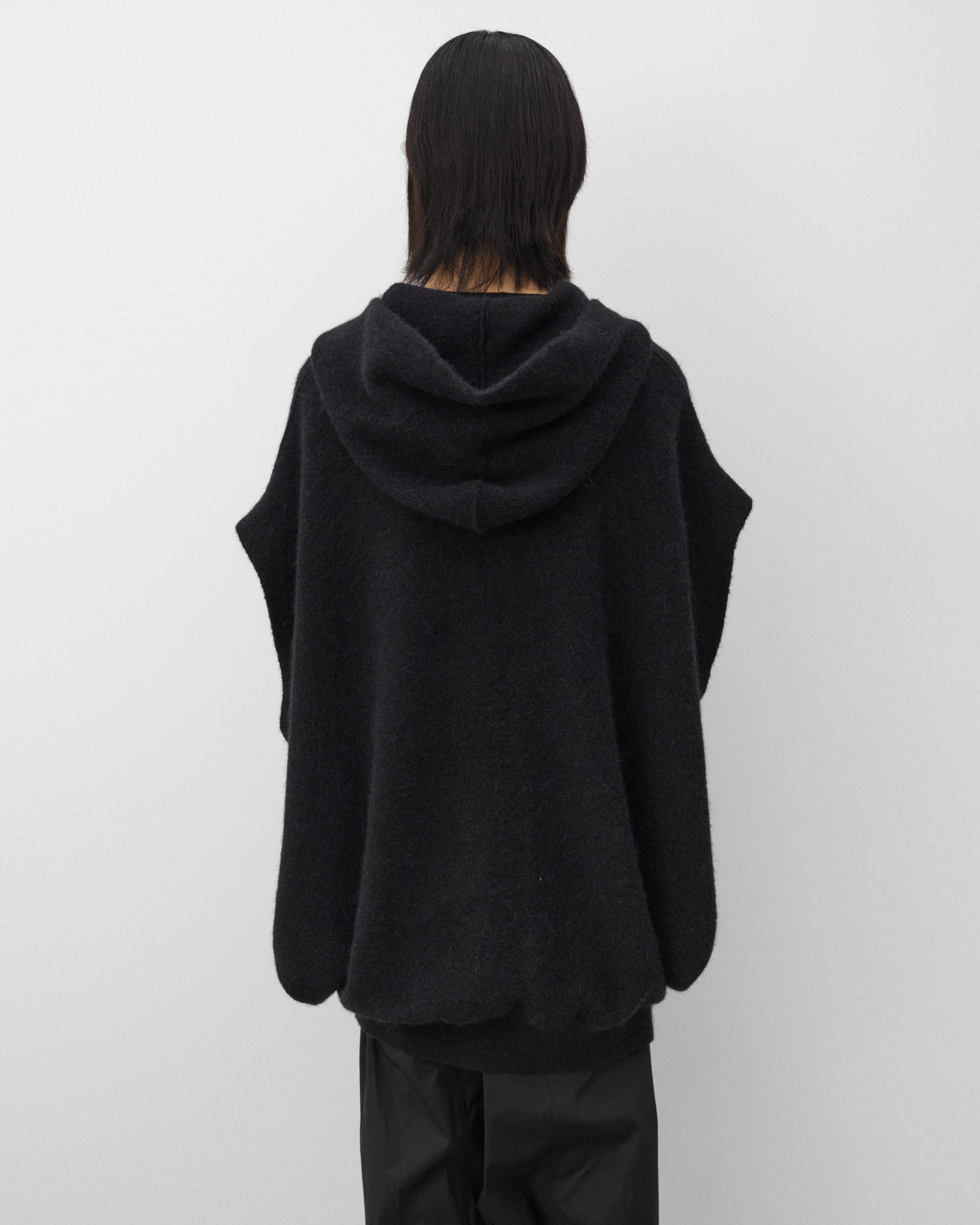 Rick Owens - Men's SL Hun Zipped Knit Gillet - (Black) - Image 5