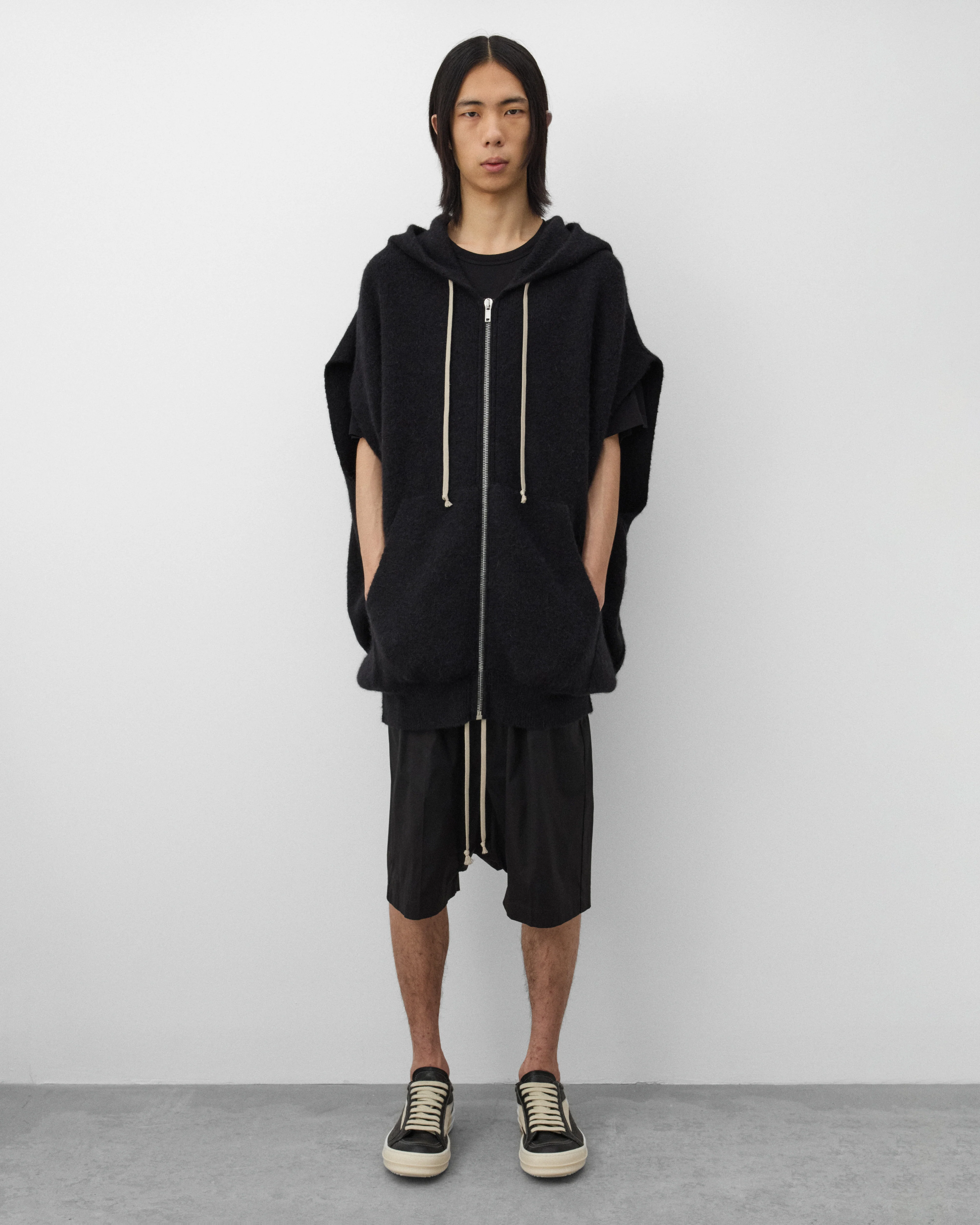Rick Owens - Men's SL Hun Zipped Knit Gillet - (Black) - Image 6