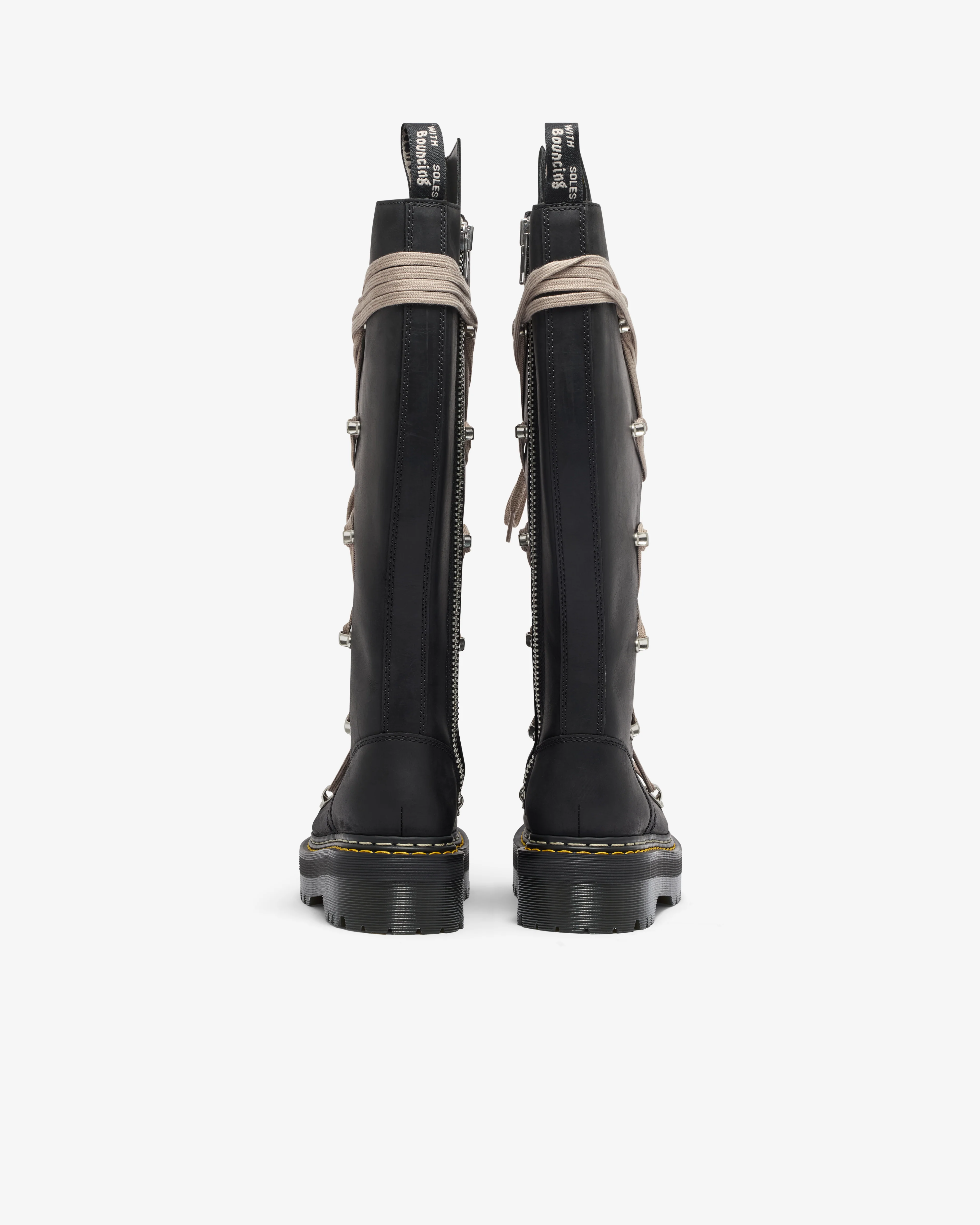Rick Owens - 1B60 Quad Sole Pentalace Boot - (Black) - Image 4