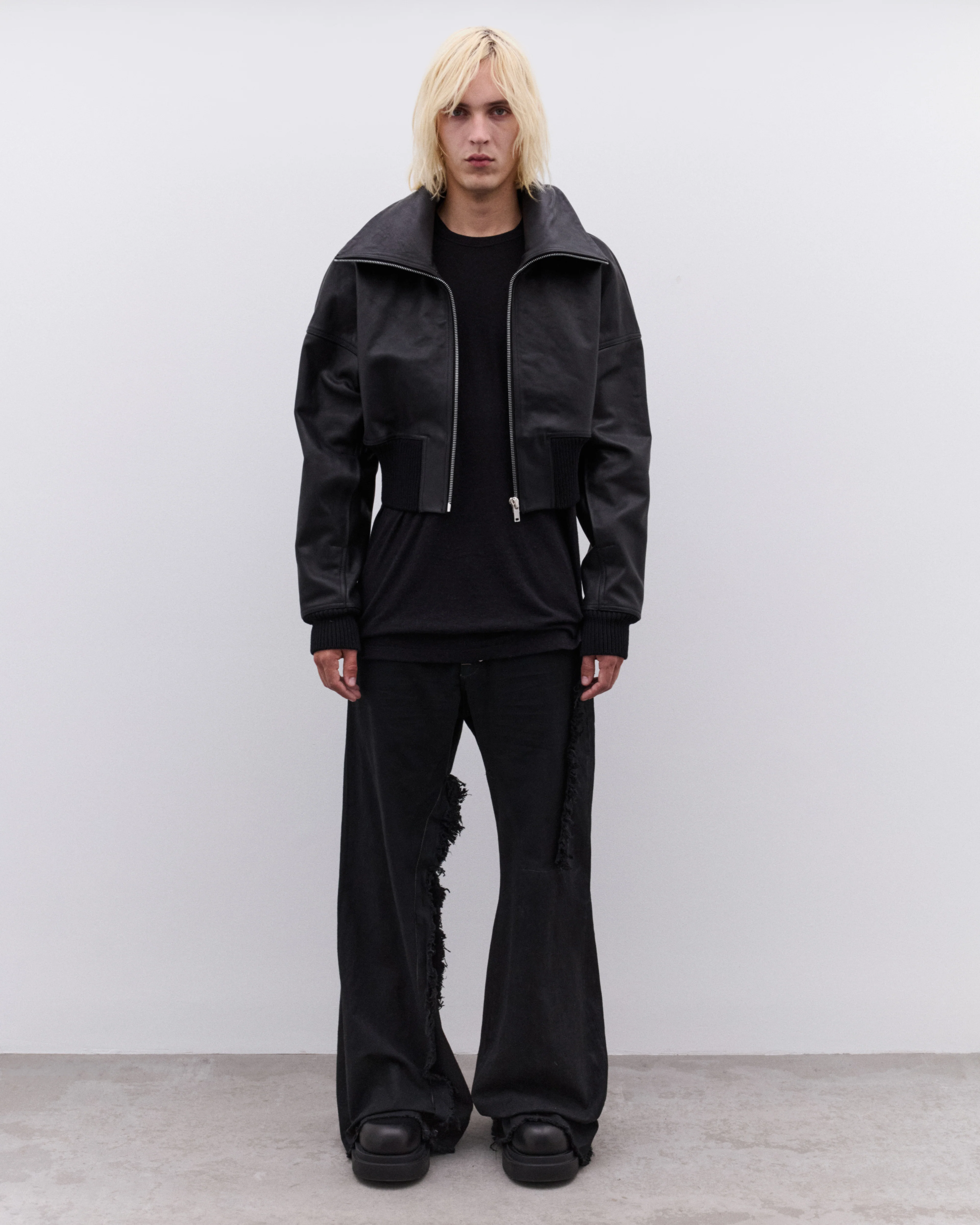Rick Owens - Men’s Dracucollar Jacket - (Black) - Image 5
