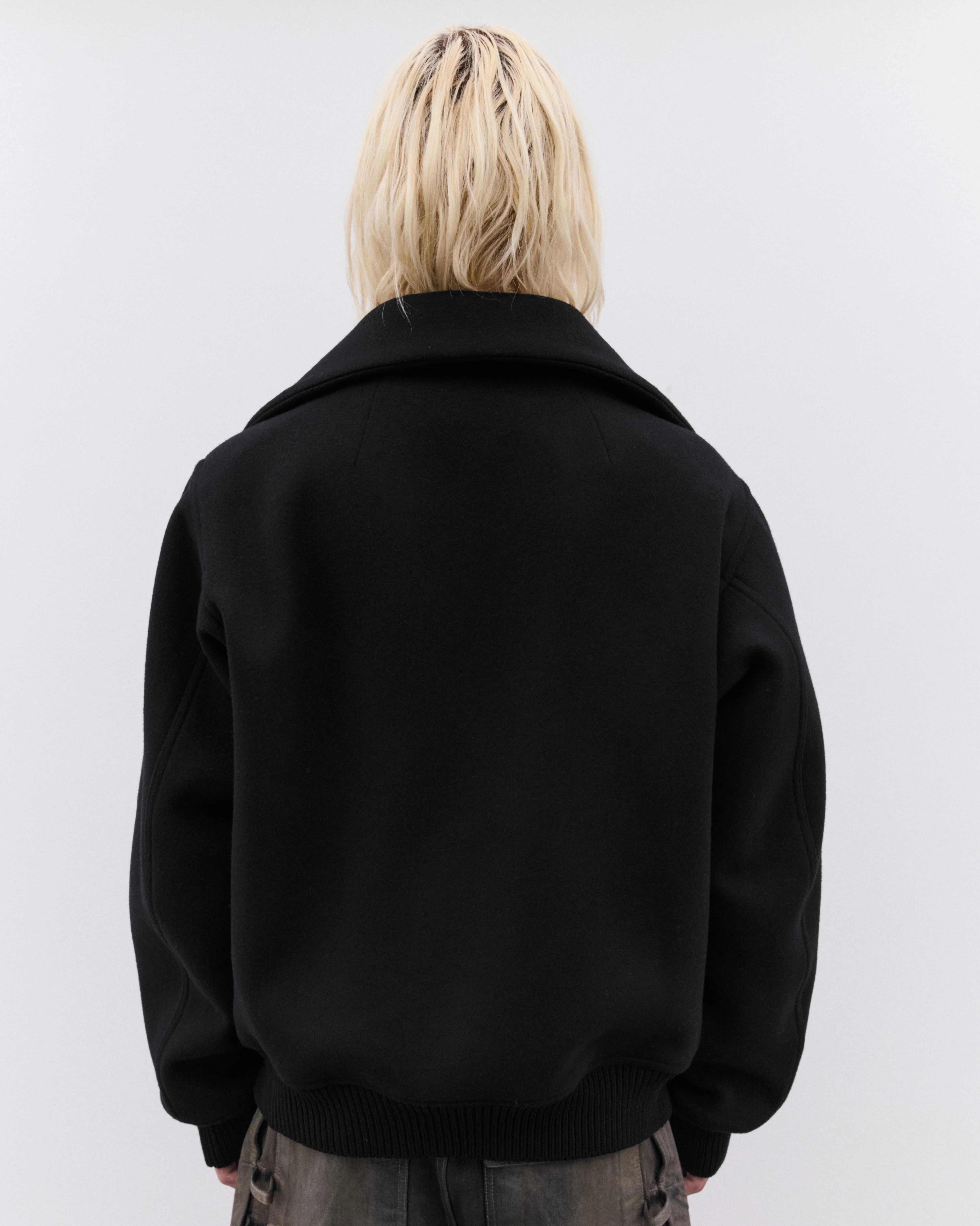 Rick Owens - Men’s Blixa Dracucollar Bomber Jacket - (Black) - Image 5