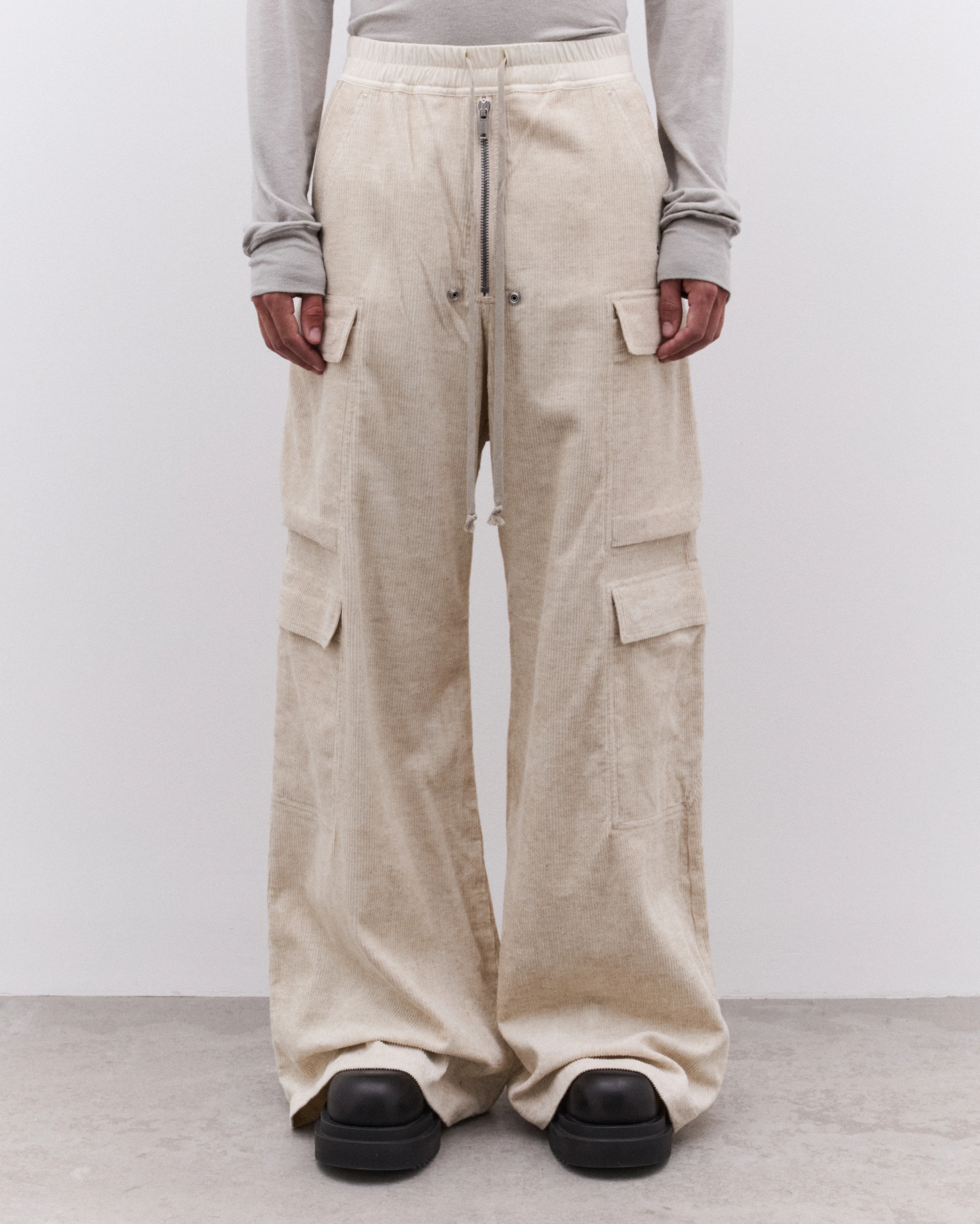 Rick Owens - Men’s Cargobelas Trousers - (Natural) - Image 3