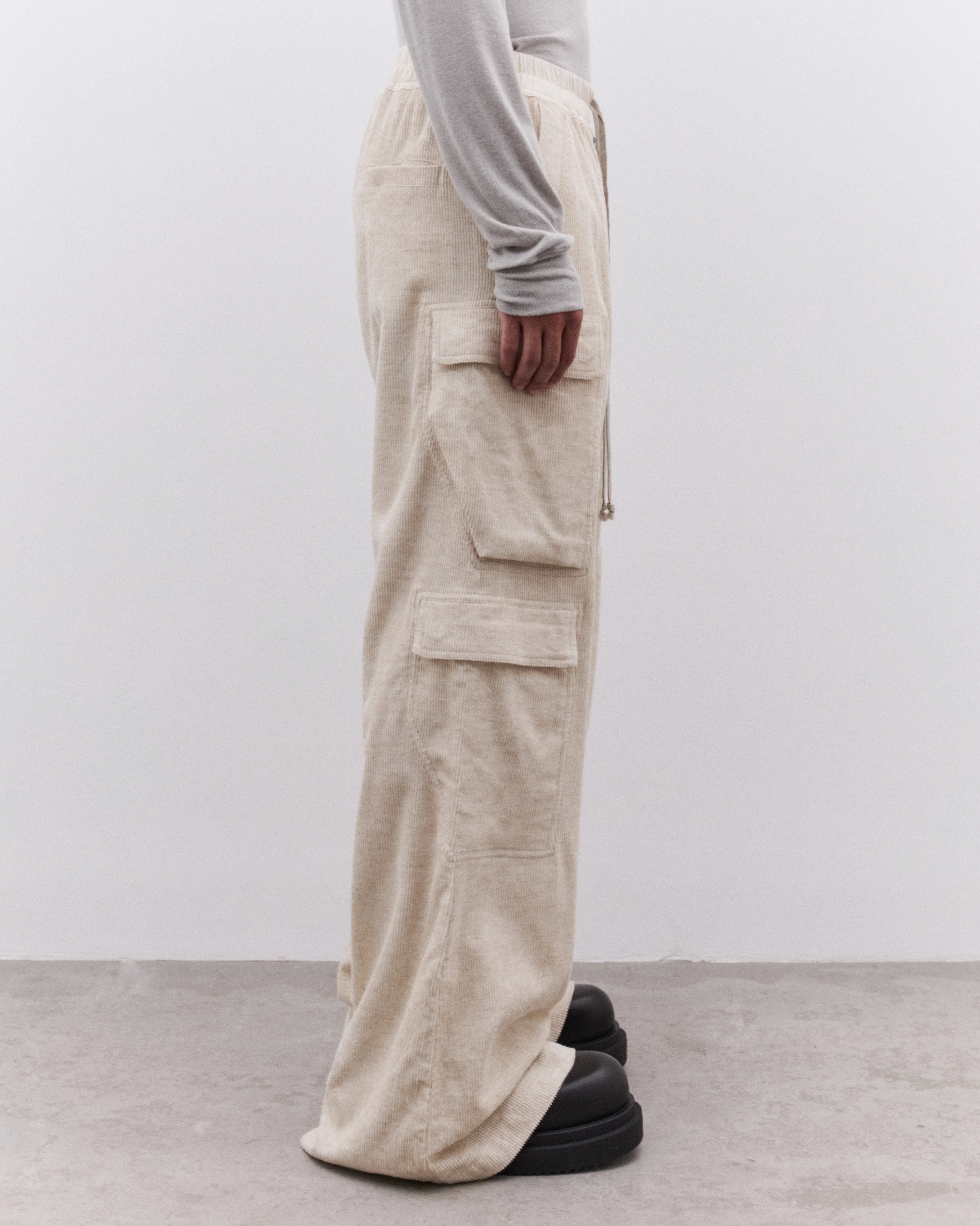 Rick Owens - Men’s Cargobelas Trousers - (Natural) - Image 4