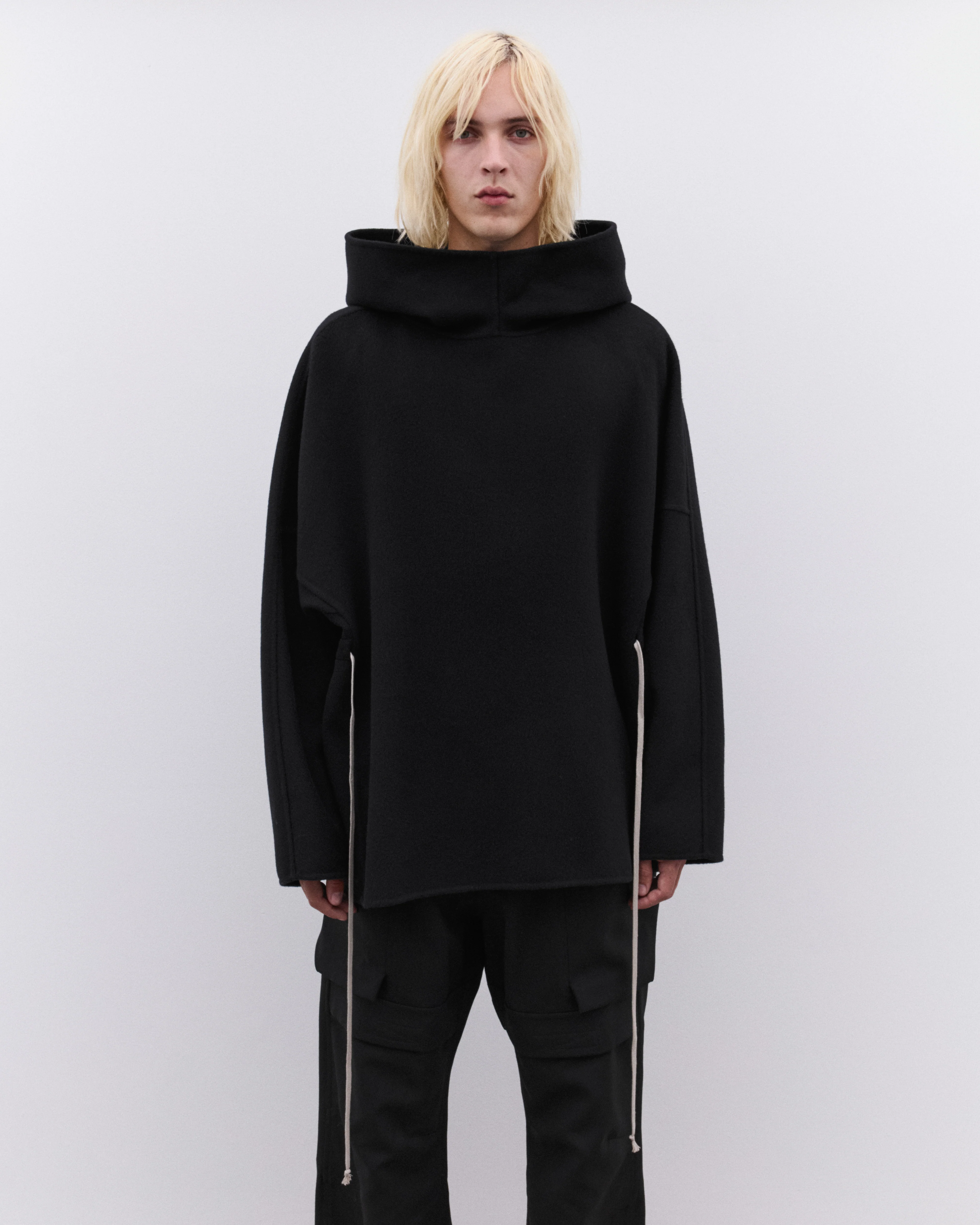 Rick Owens - Men’s Hooded Tunic - (Black) - Image 3