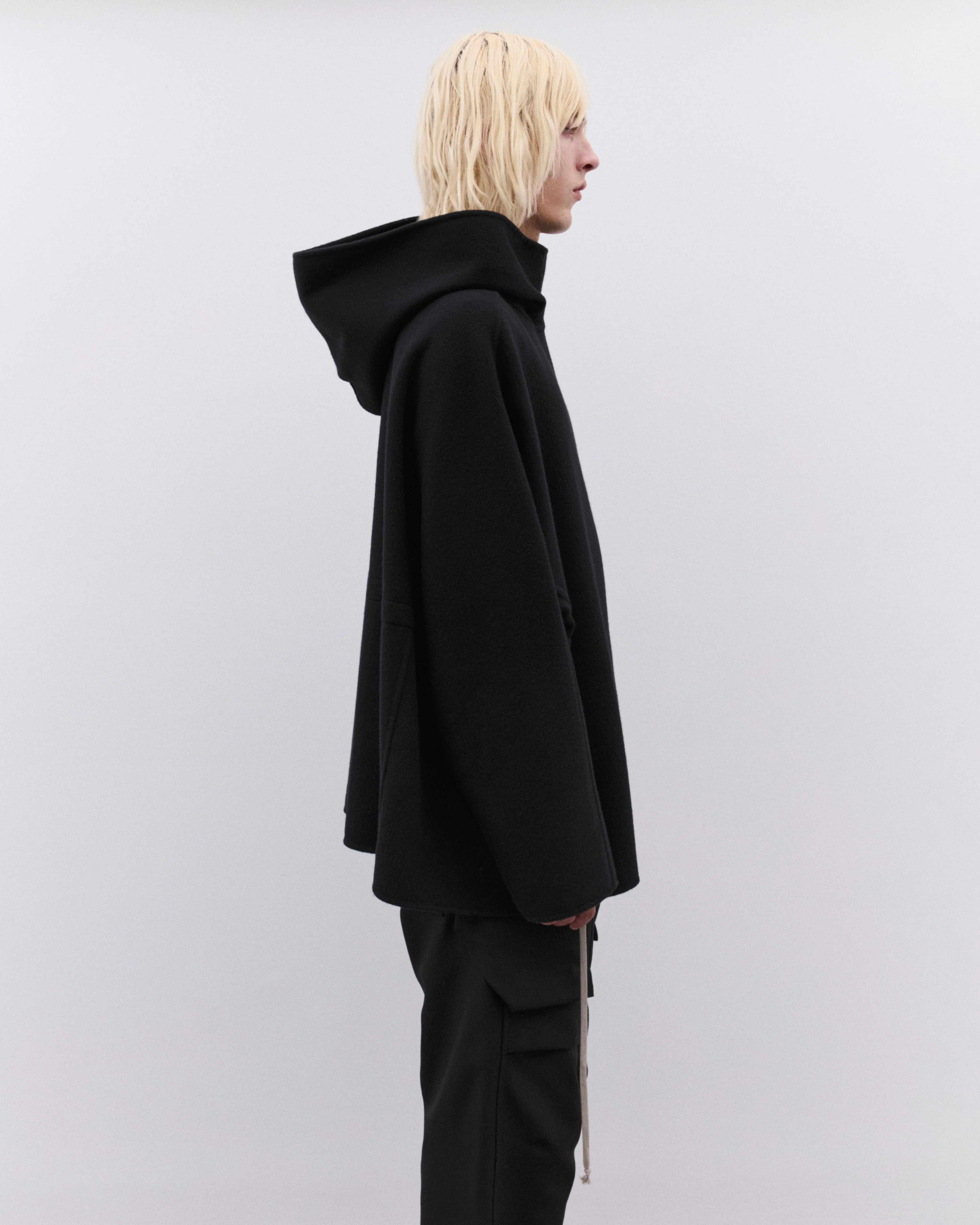 Rick Owens - Men’s Hooded Tunic - (Black) - Image 4
