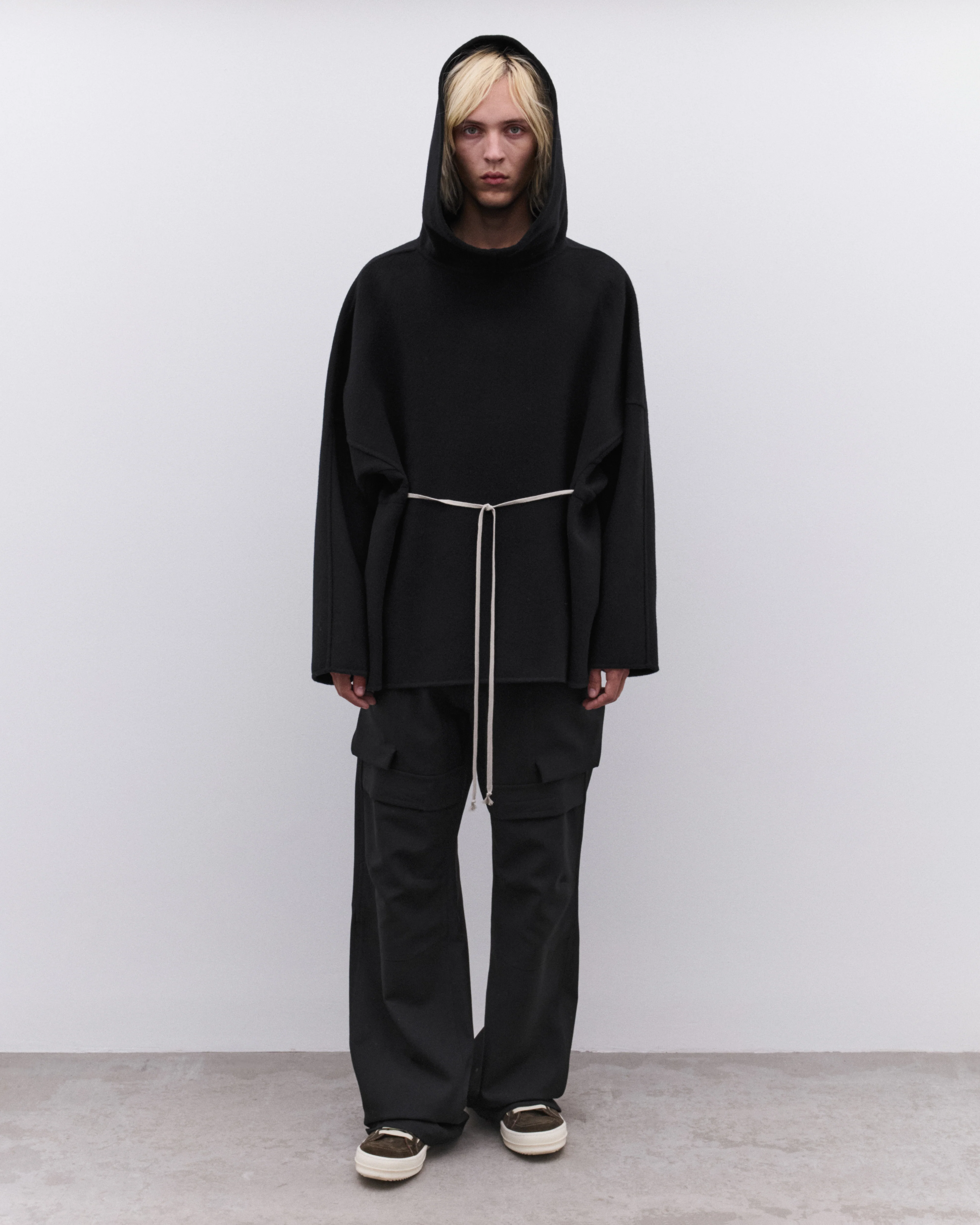 Rick Owens - Men’s Hooded Tunic - (Black) - Image 6