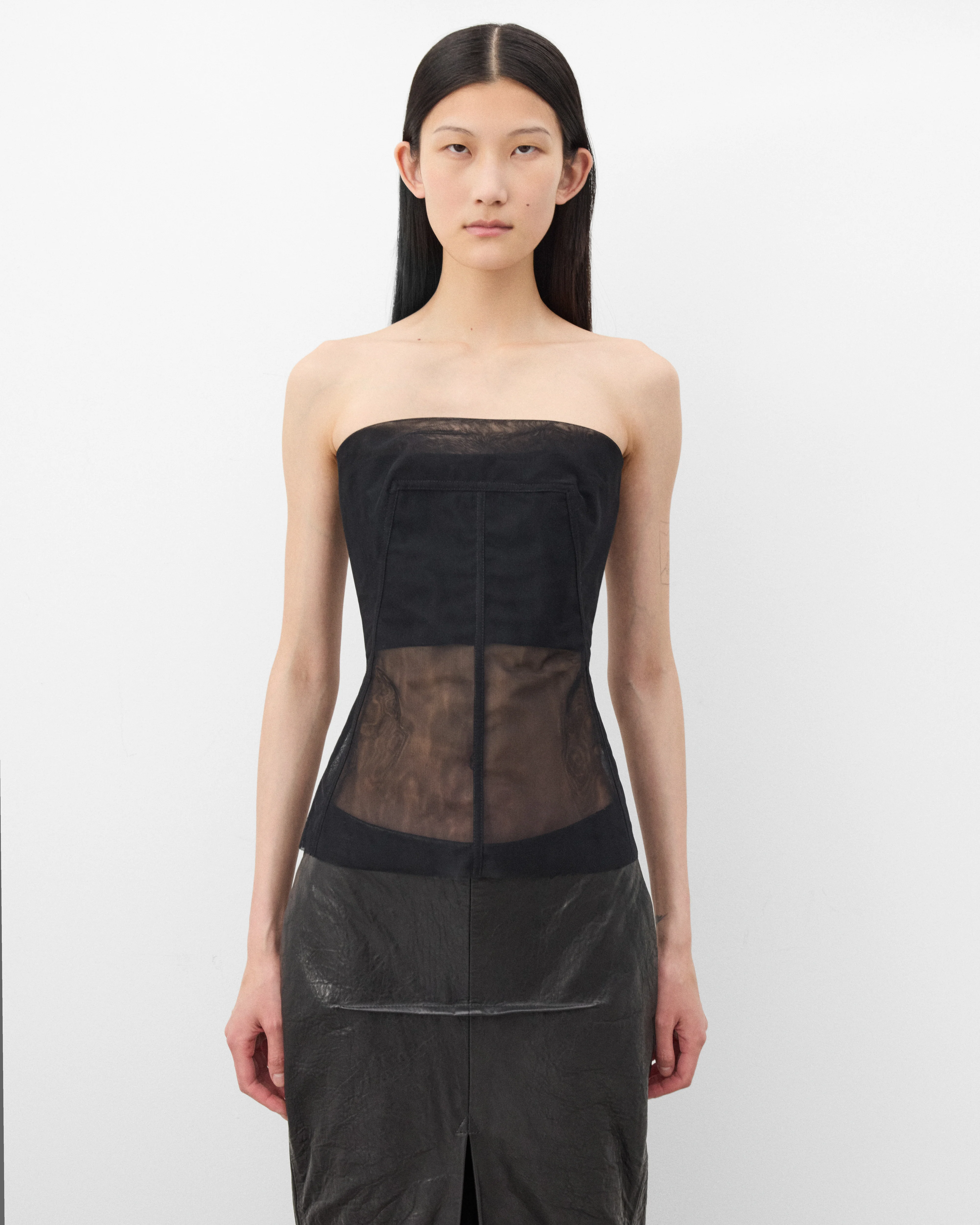 Rick Owens - Women's Strapless Bustier - (Black) - Image 3