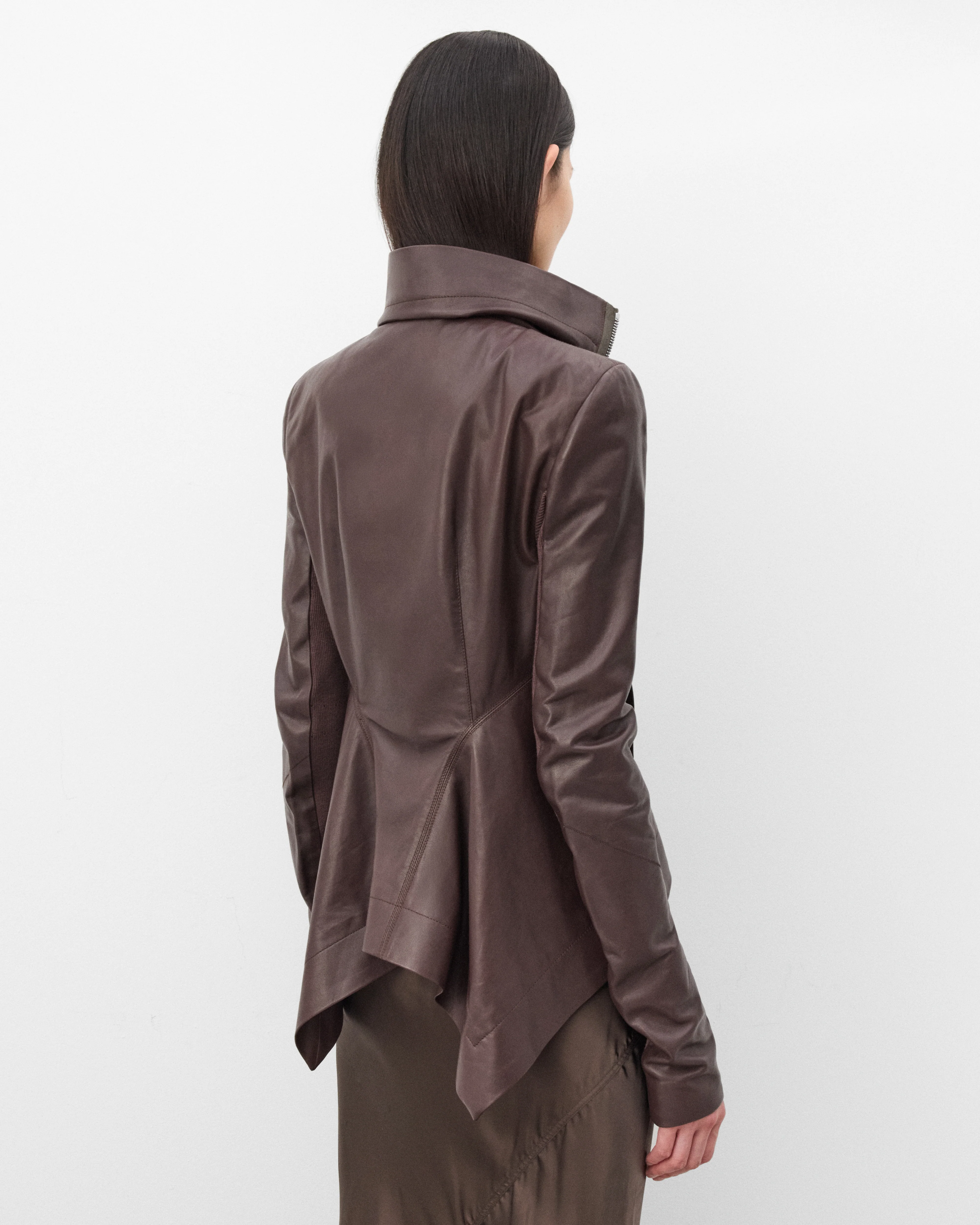 Rick Owens - Women's Naska Biker Jacket - (Brown) - Image 5