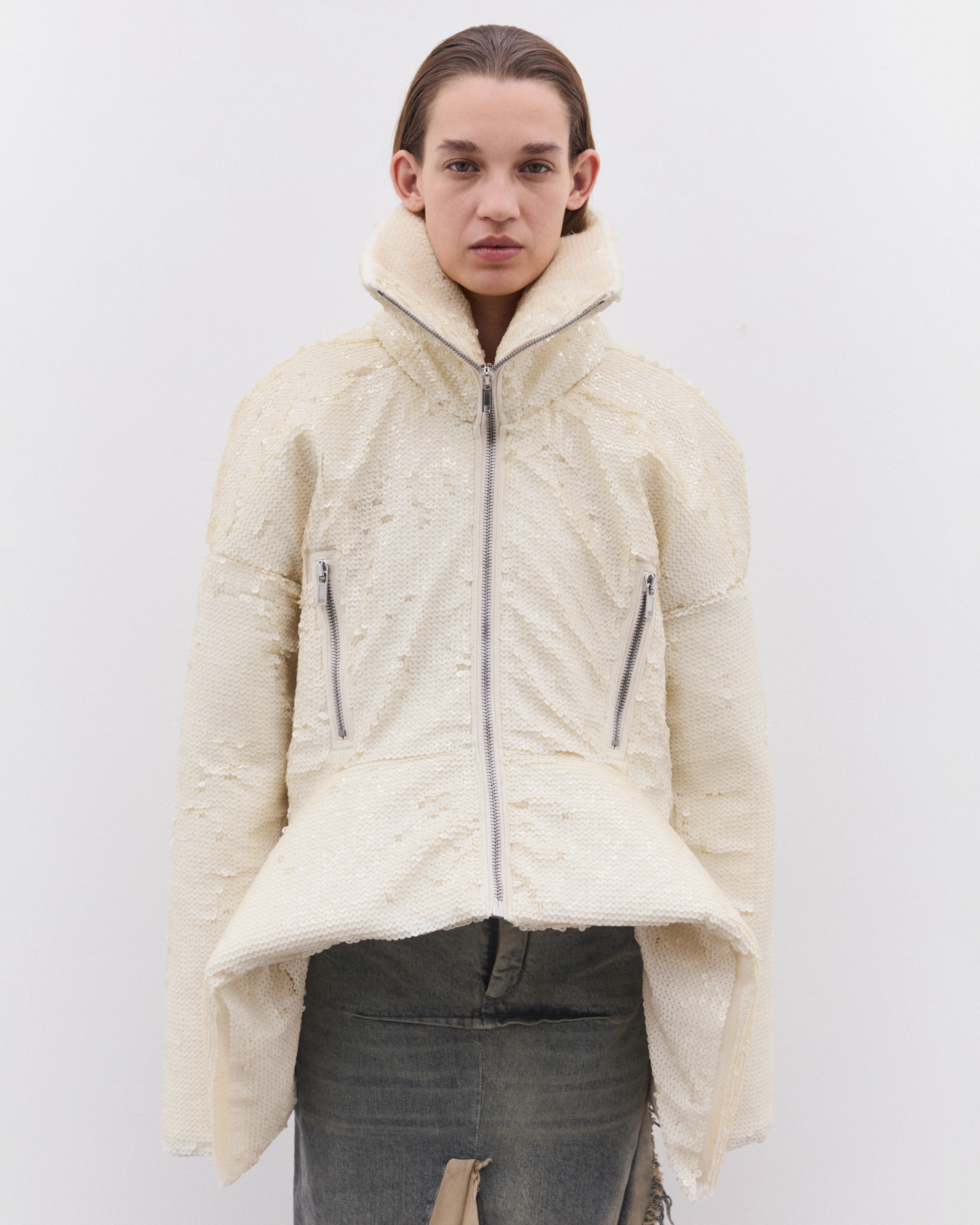Rick Owens - Women’s Draculimo Embroidered Jacket - (Milk) - Image 3