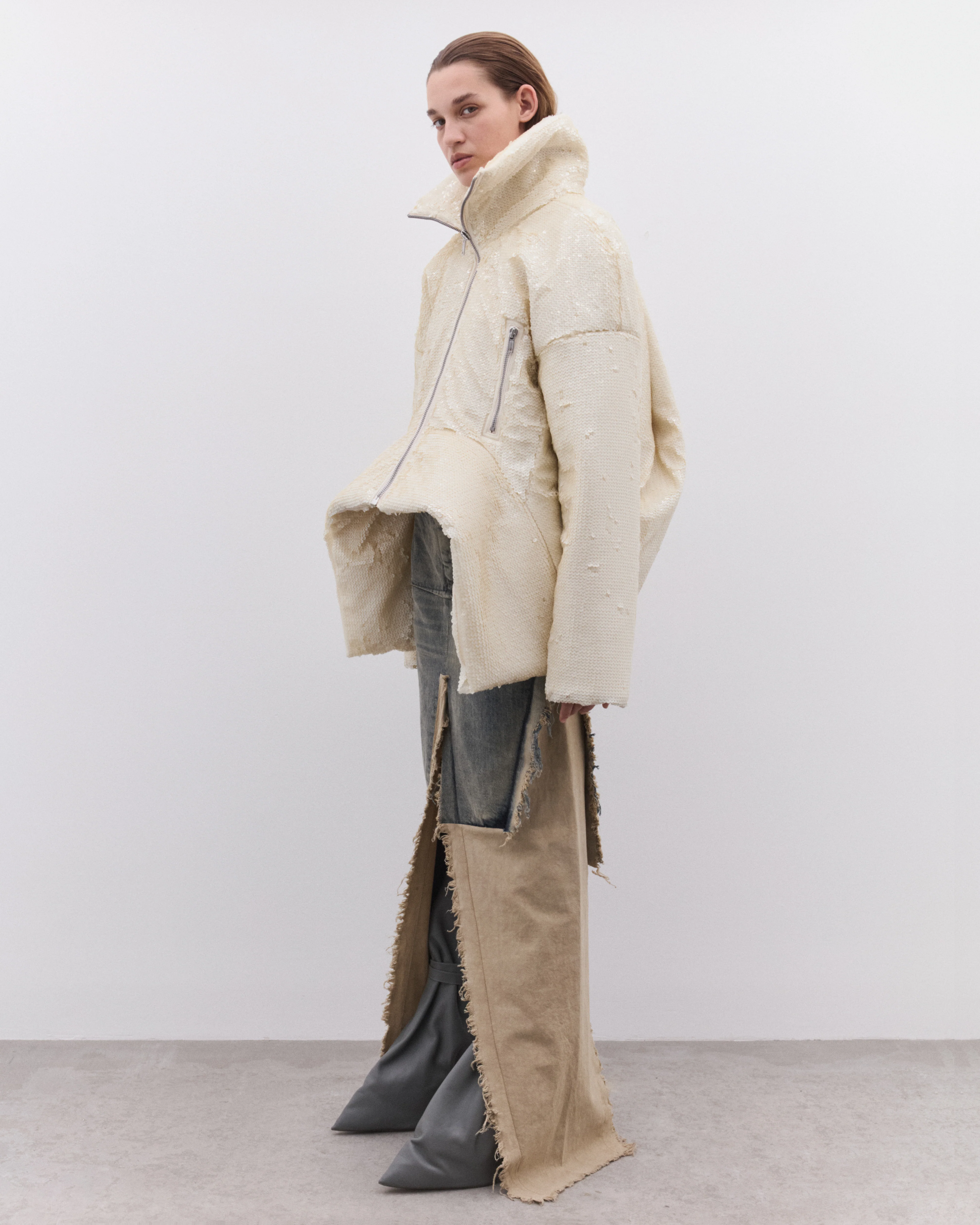 Rick Owens - Women’s Draculimo Embroidered Jacket - (Milk) - Image 6