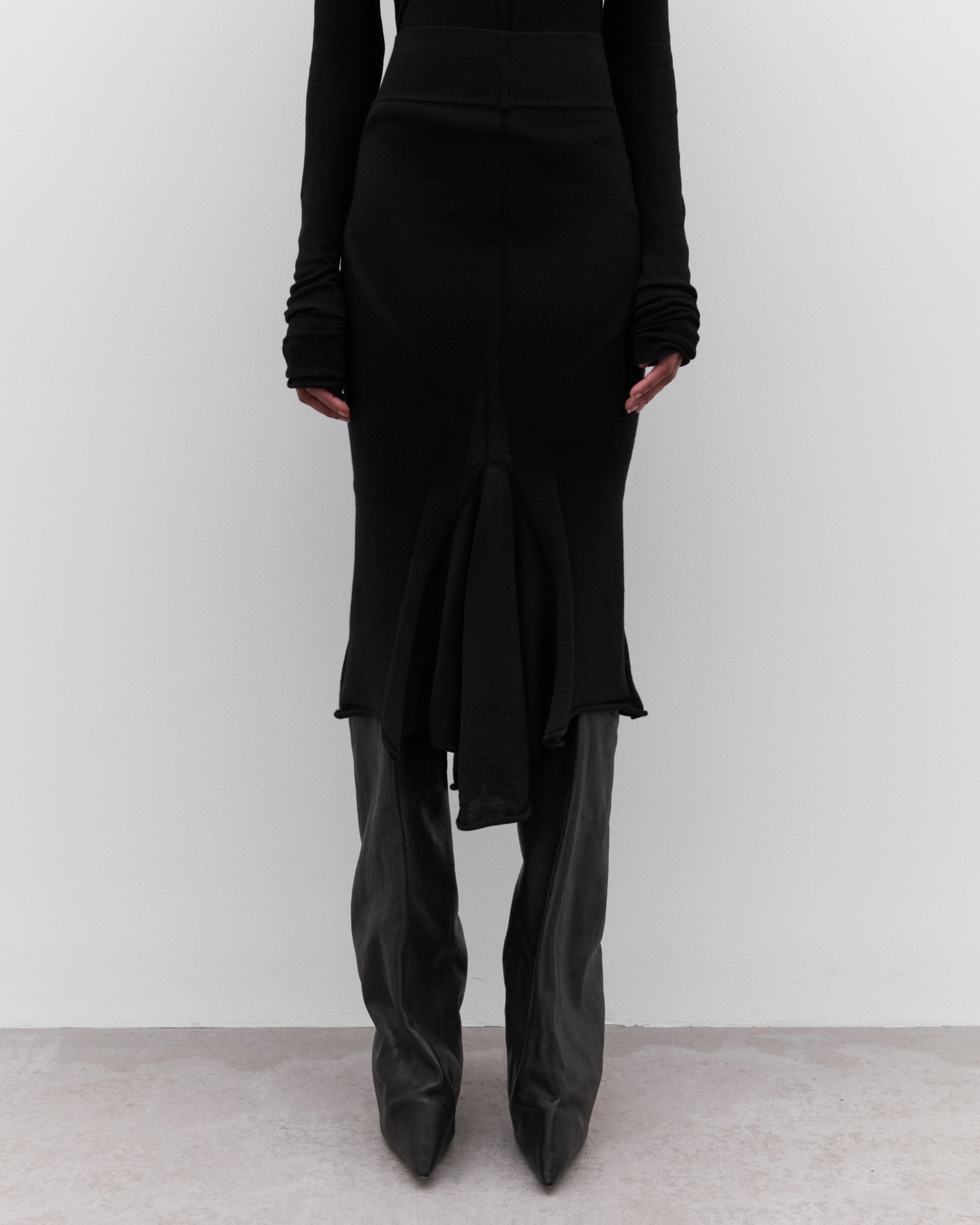 Rick Owens - Women’s Calf Skirt - (Black) - Image 3