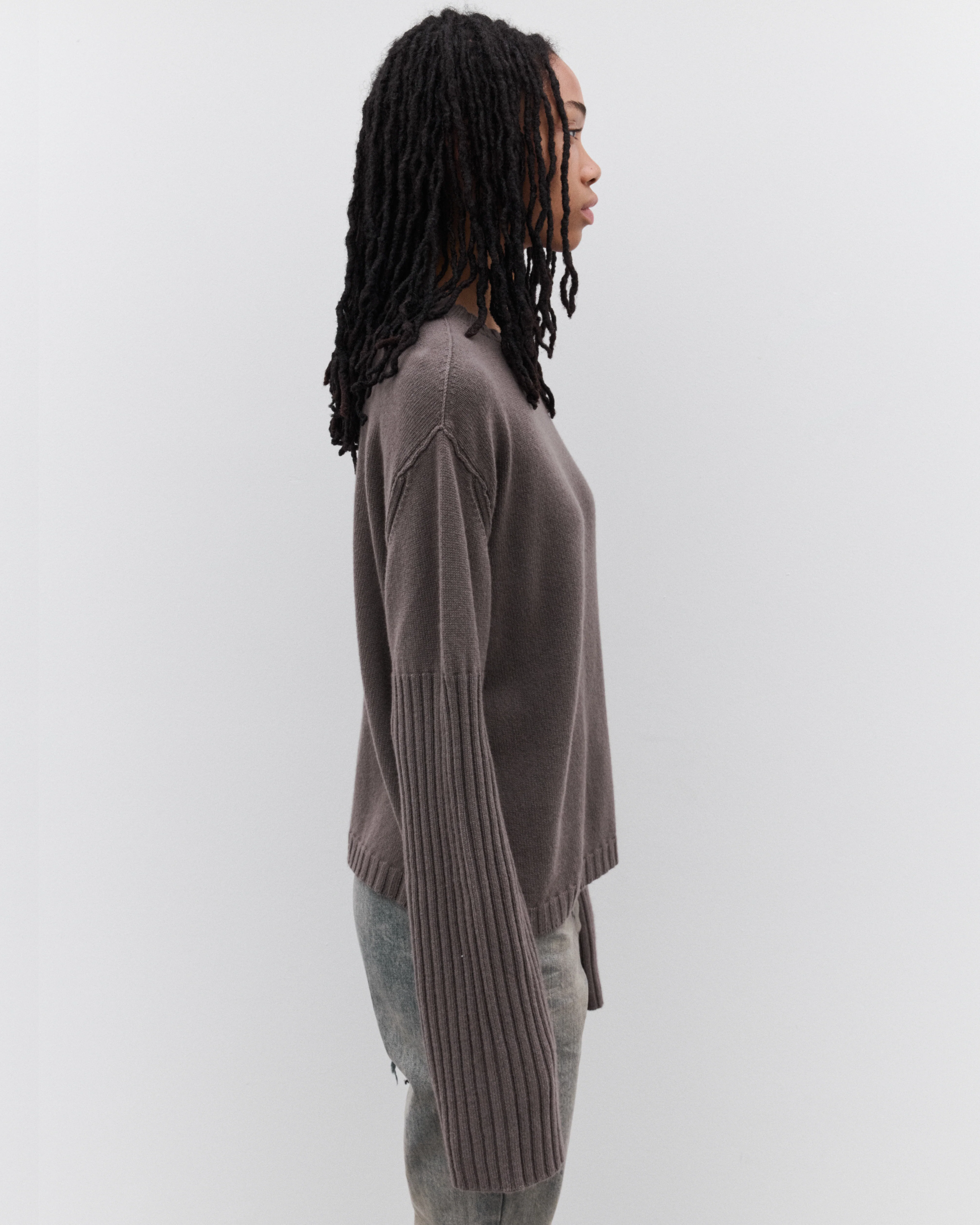 Rick Owens - Women’s Round Neck Sweater - (Dust) - Image 4