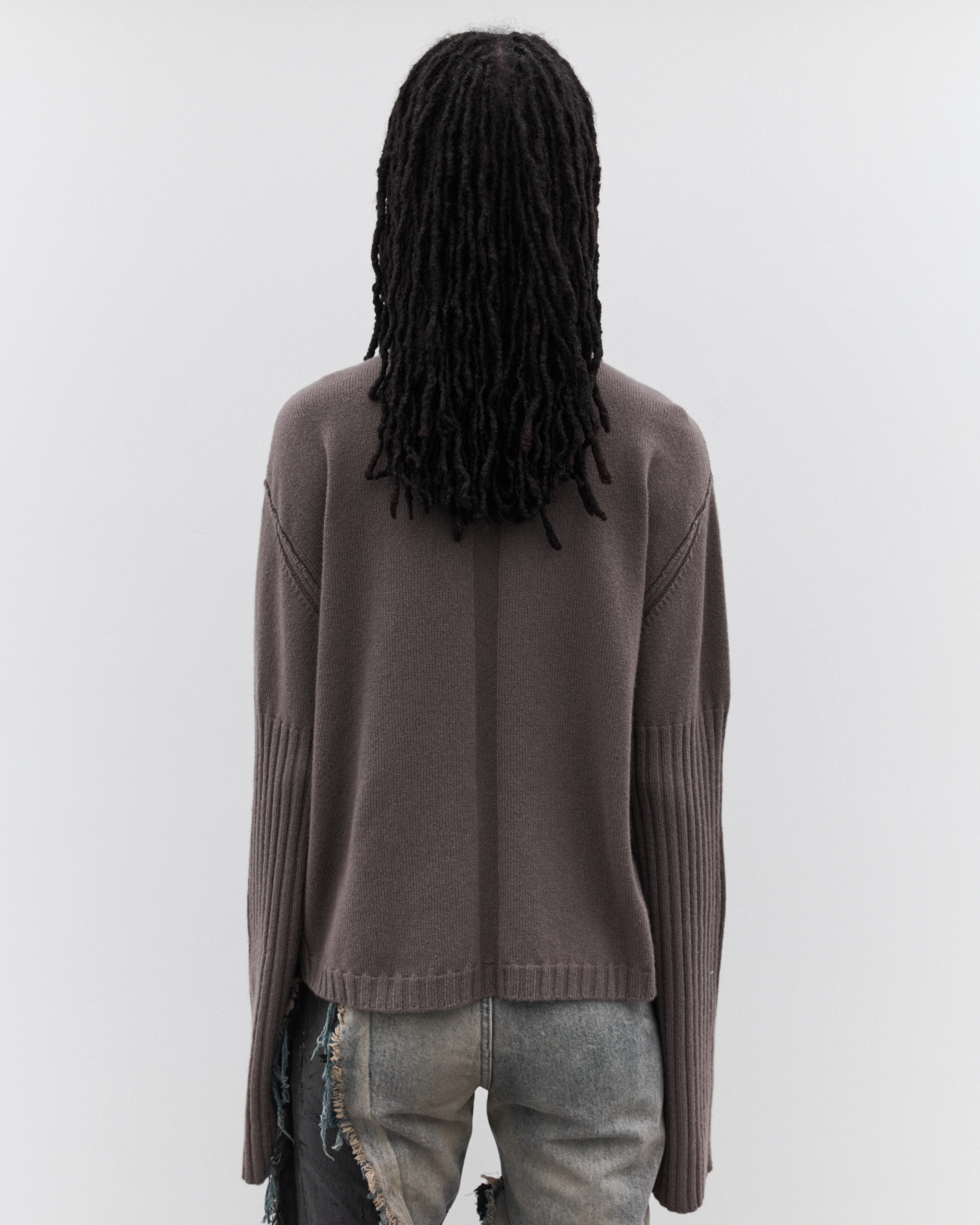 Rick Owens - Women’s Round Neck Sweater - (Dust) - Image 5