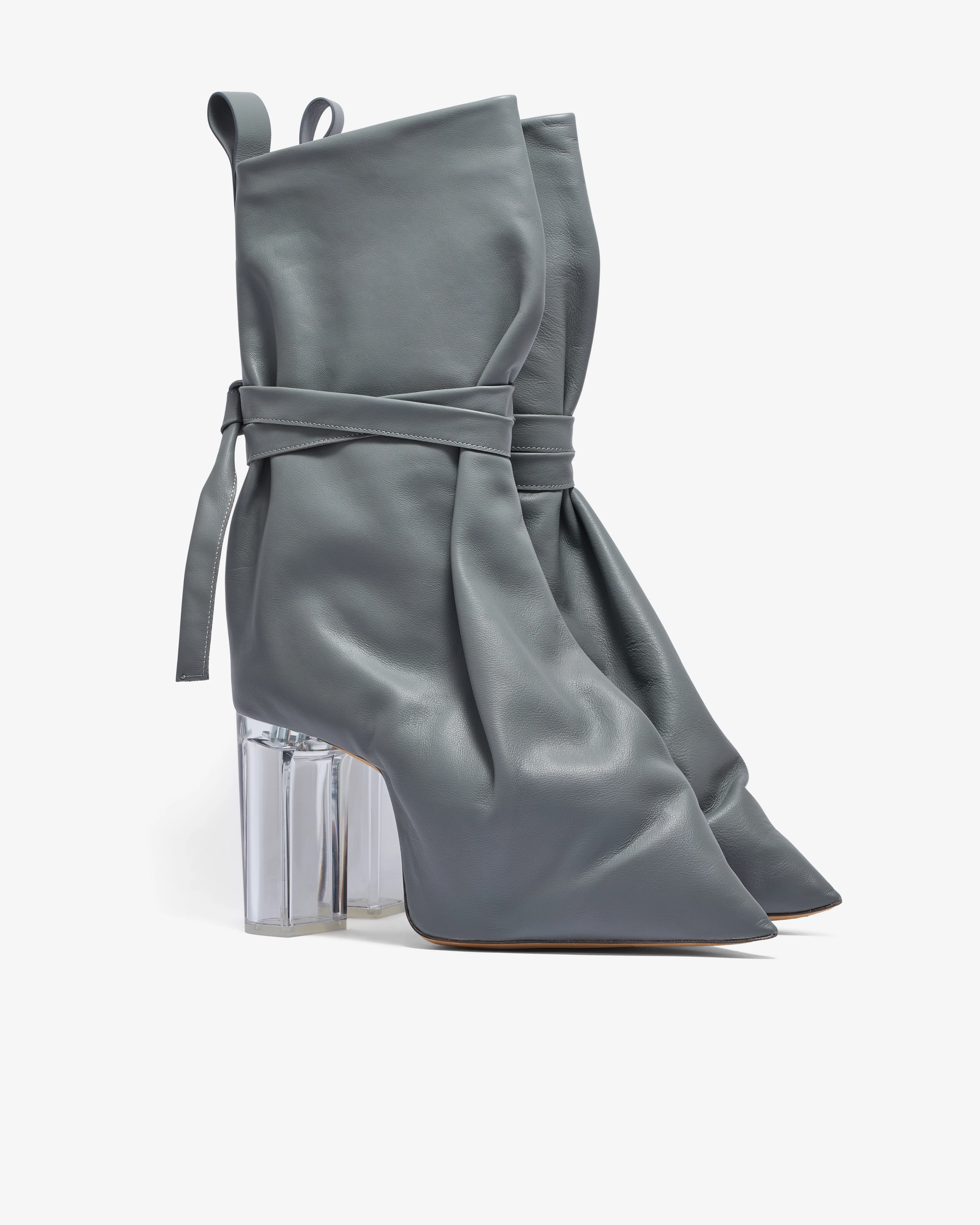 Rick Owens - Women’s Tied Taco Kiss Heels - (Washed Indigo) - Image 3