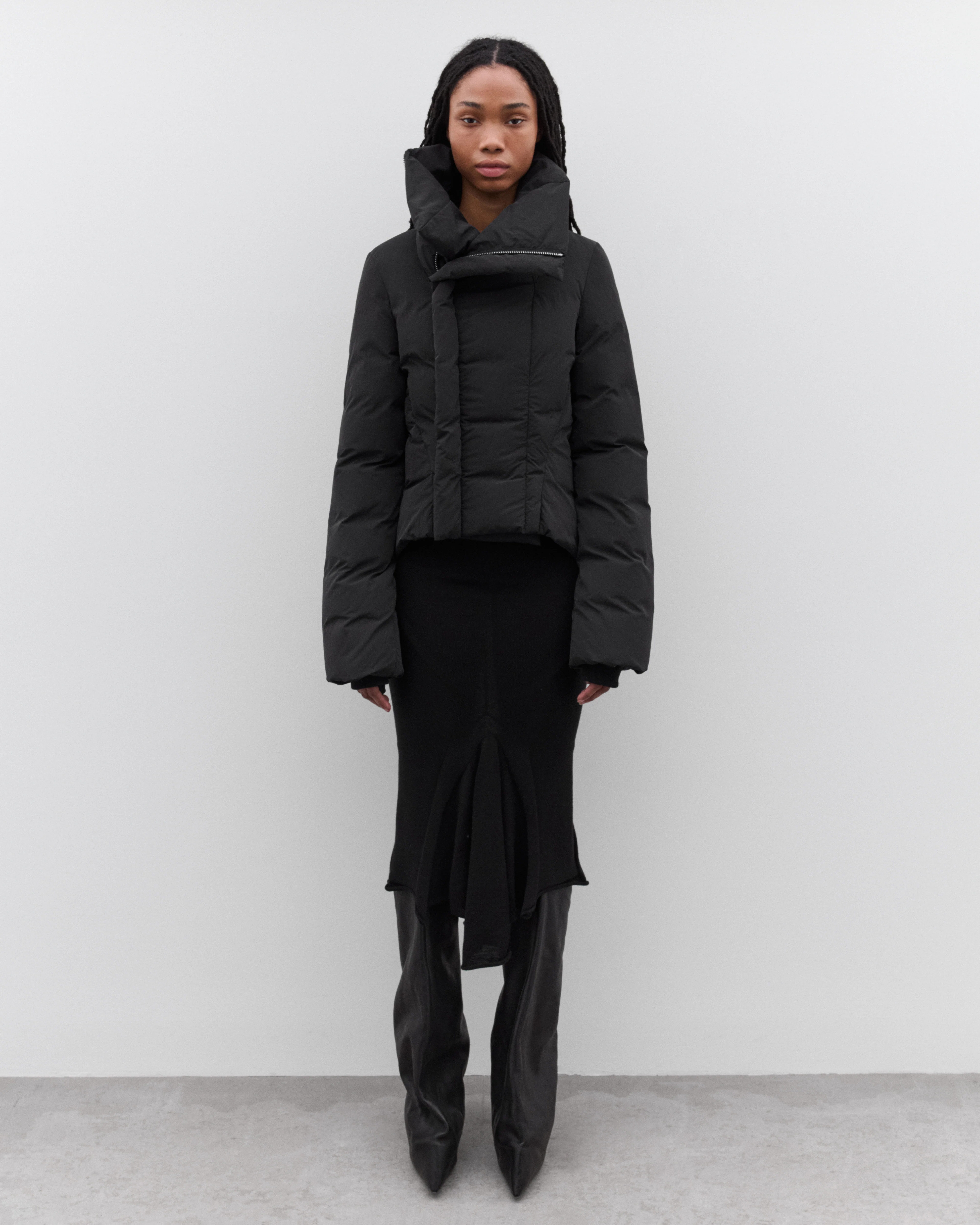Rick Owens - Women’s Woven Down Jacket - (Black) - Image 6