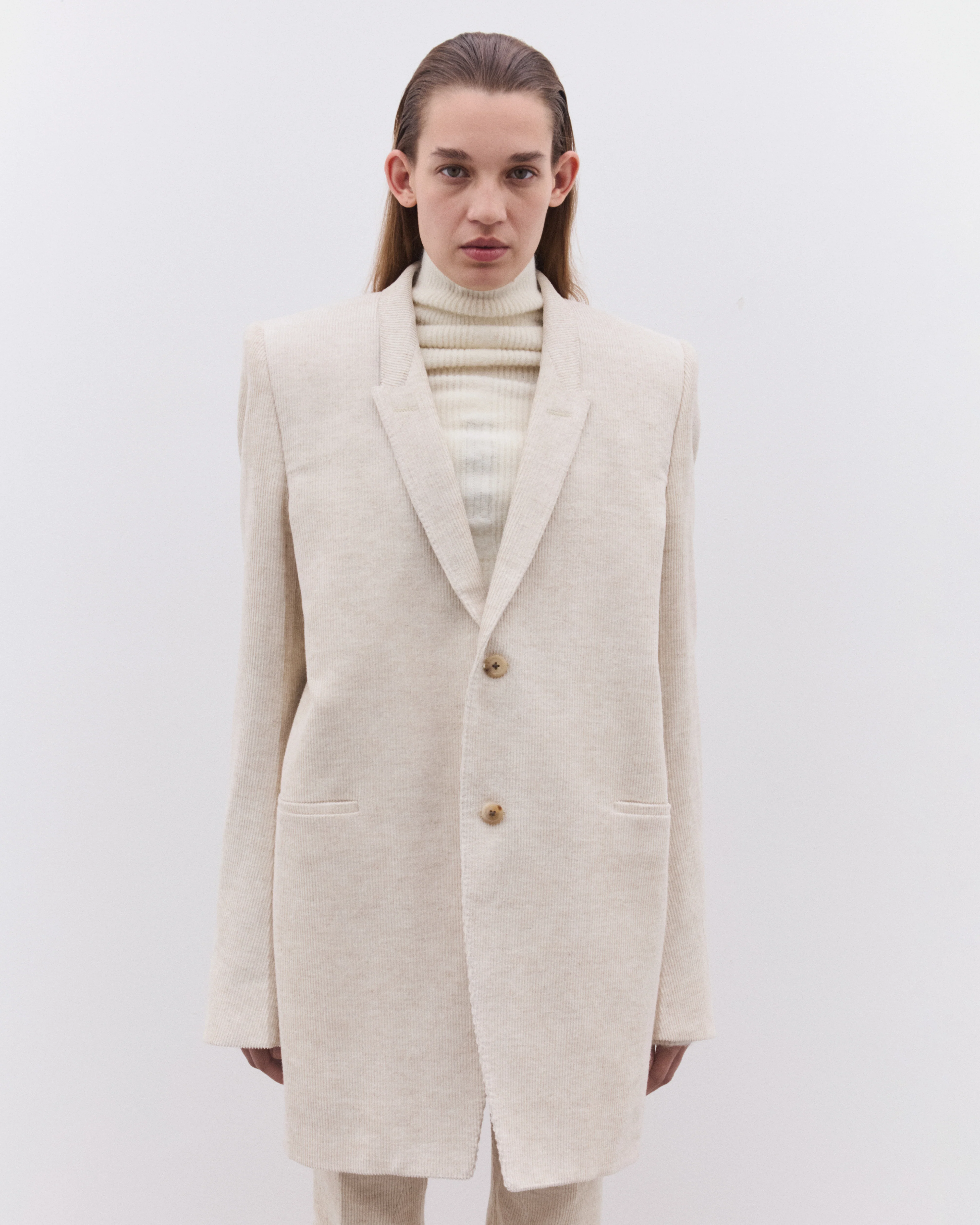Rick Owens - Women’s Dirt Tailored Jacket - (Natural) - Image 3