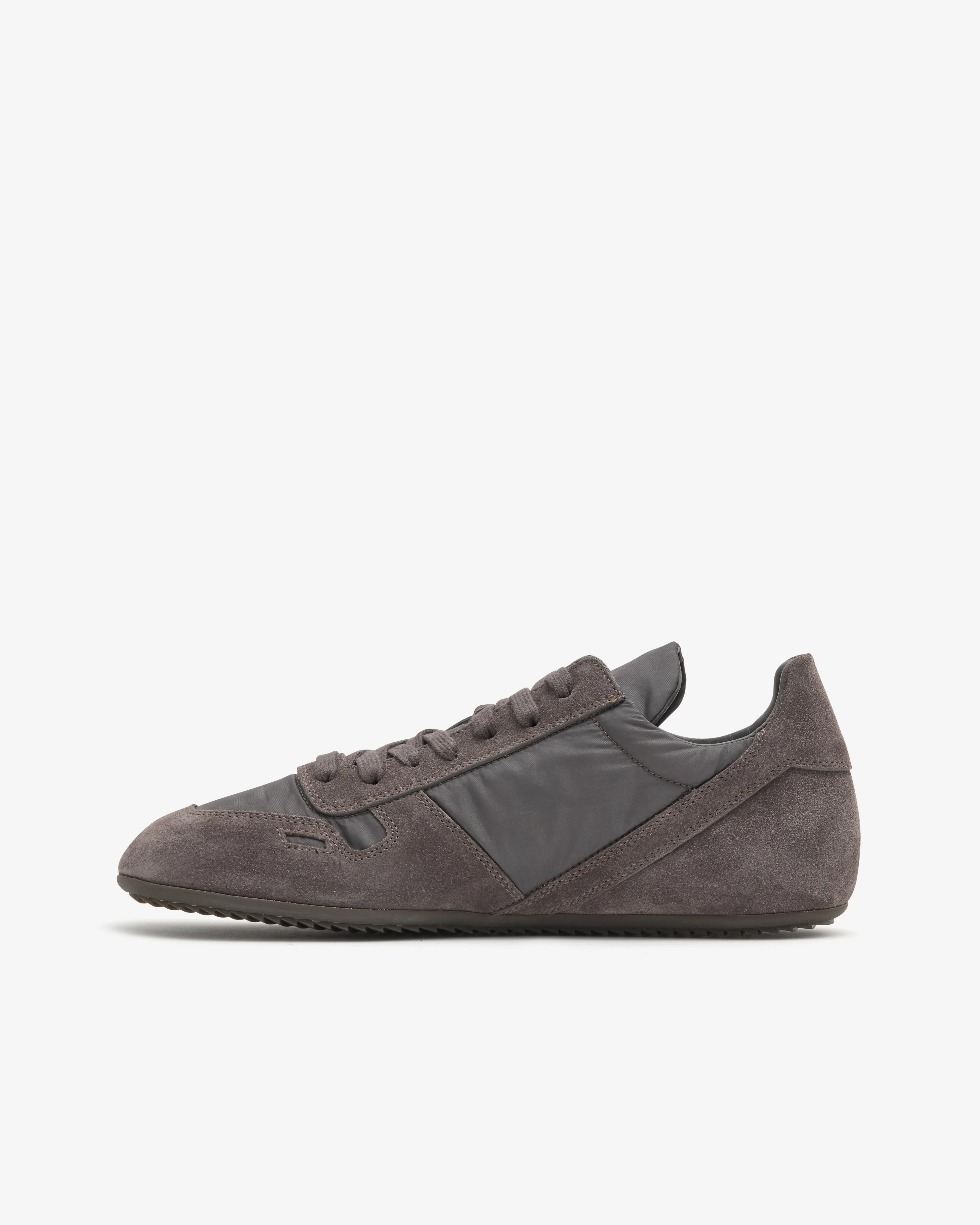 Rick Owens - Suede Minimal Sneaker - (Dark Grey) - Image 3