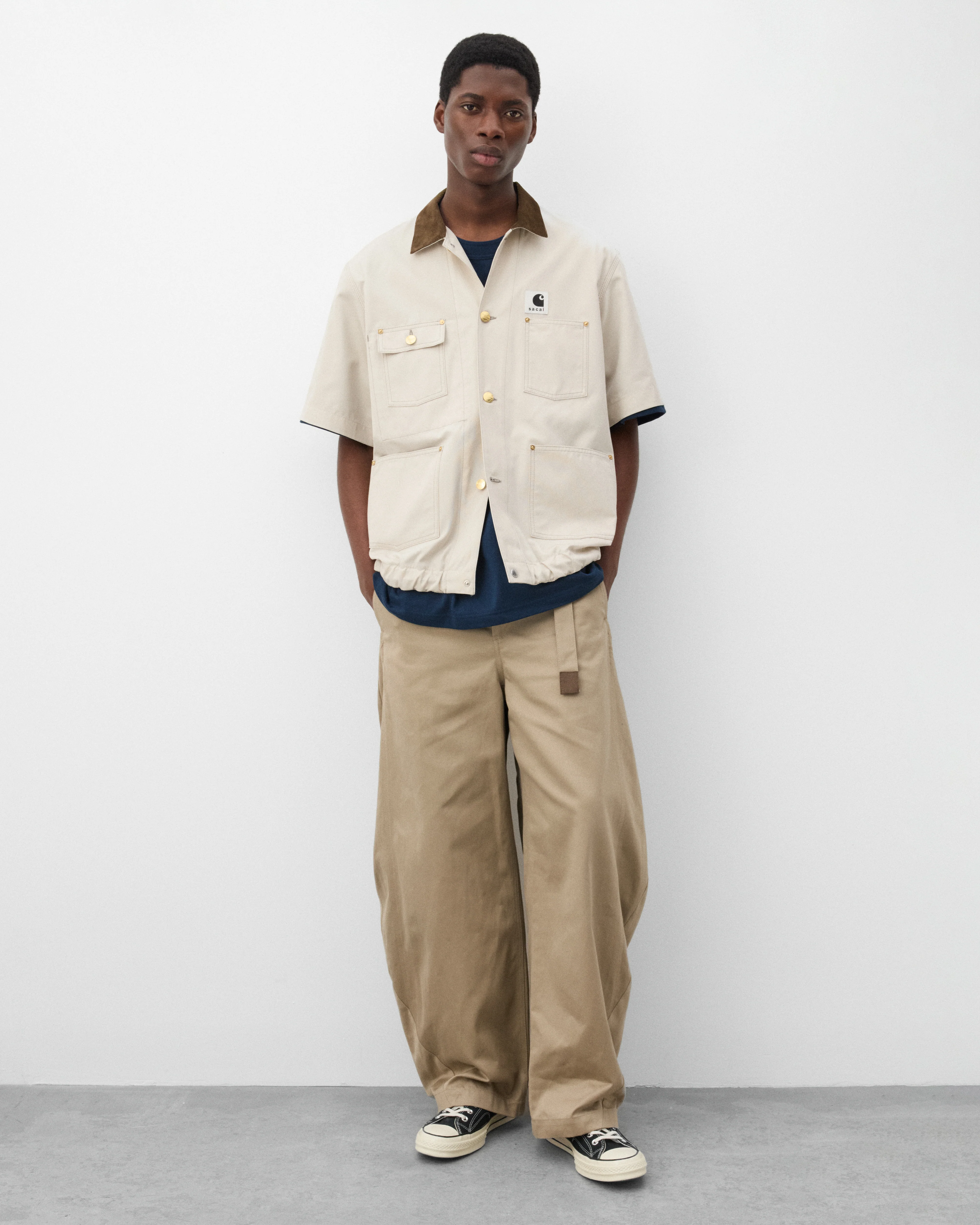 Sacai - Men's Carhartt WIP Duck Shirt - (Off White) - Image 6
