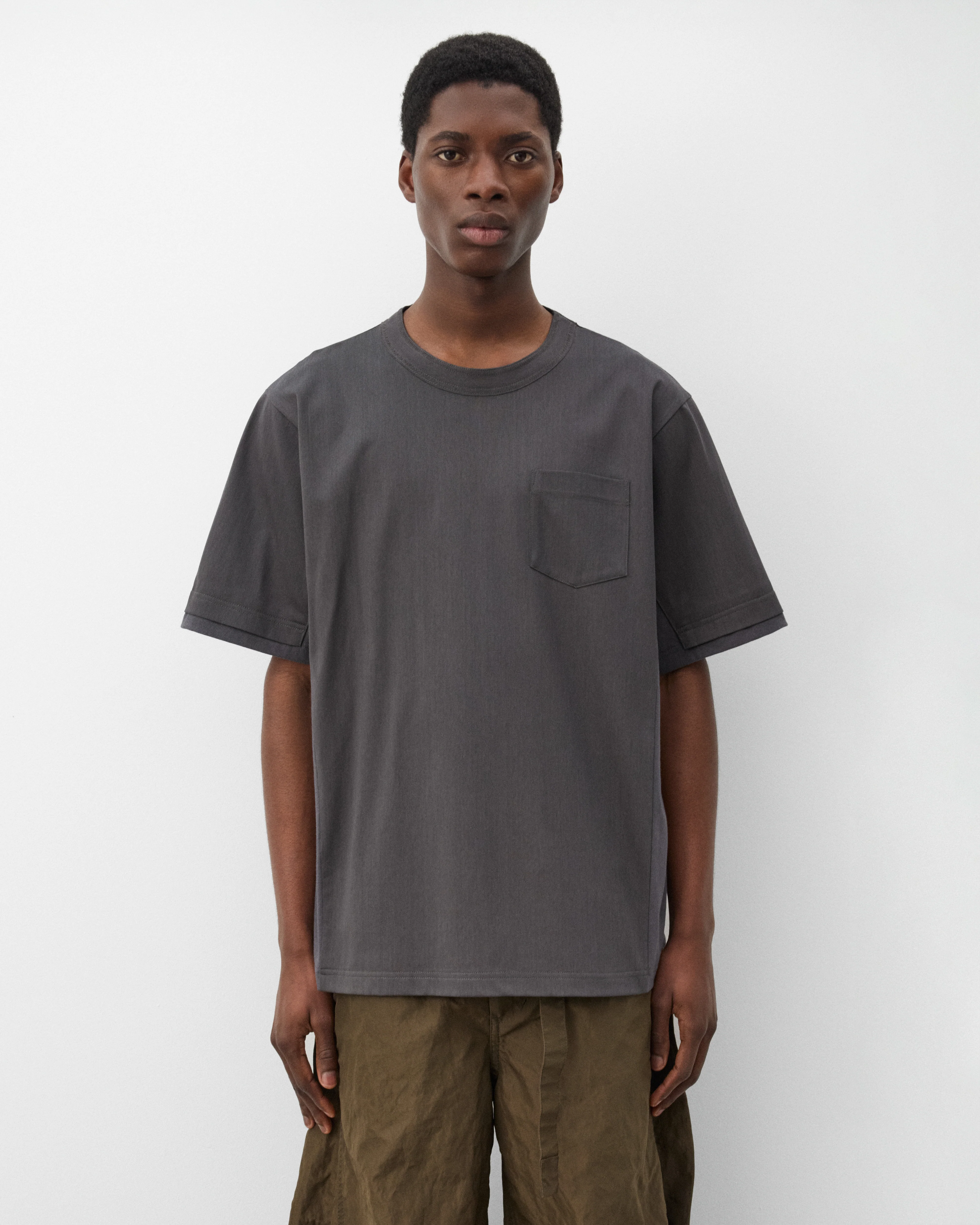 Sacai  - Men's Cotton Jersey T-Shirt - (Black) - Image 3