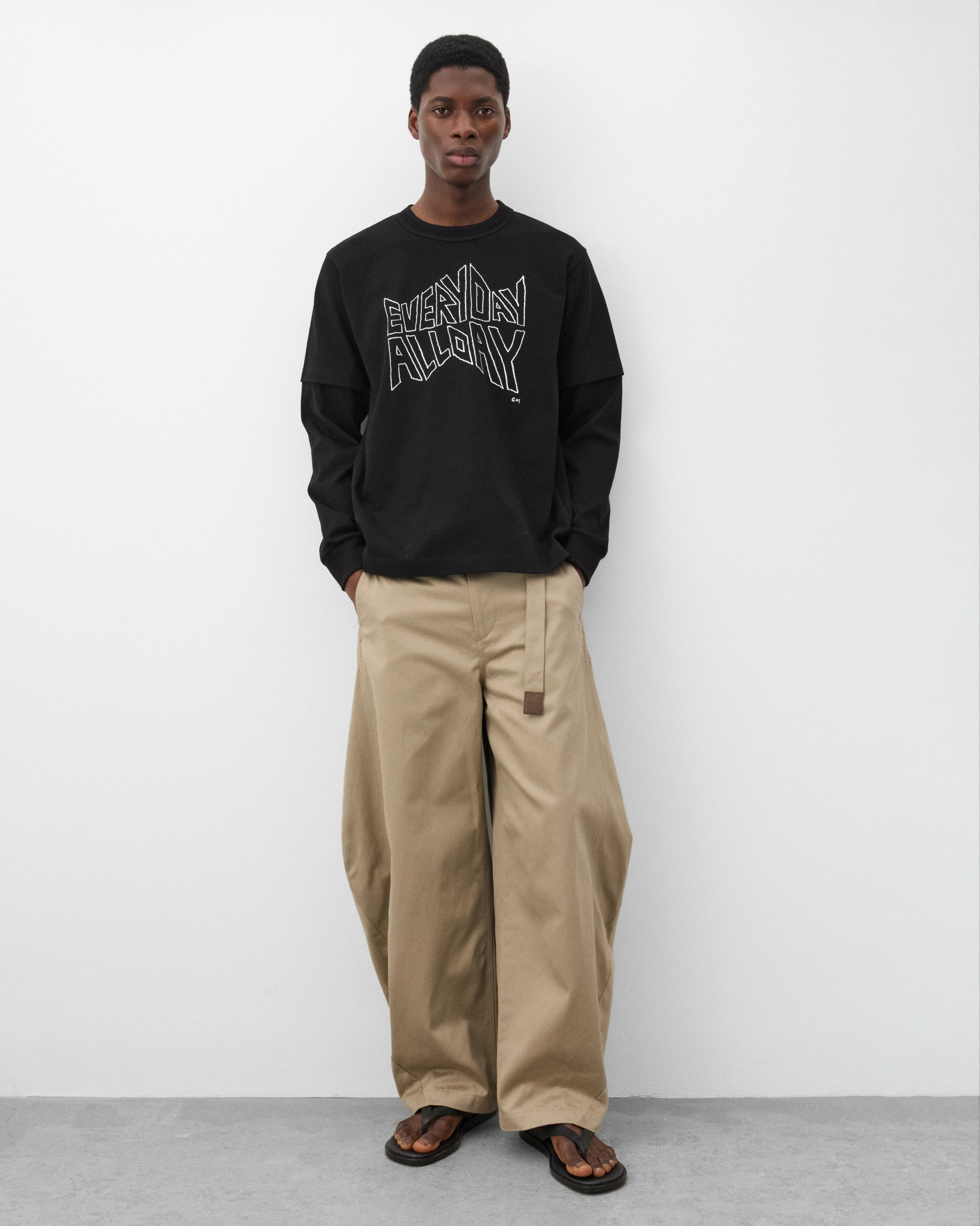 sacai - Men's Geoff Sacai Print Long Sleeve T-Shirt - (Black) - Image 6