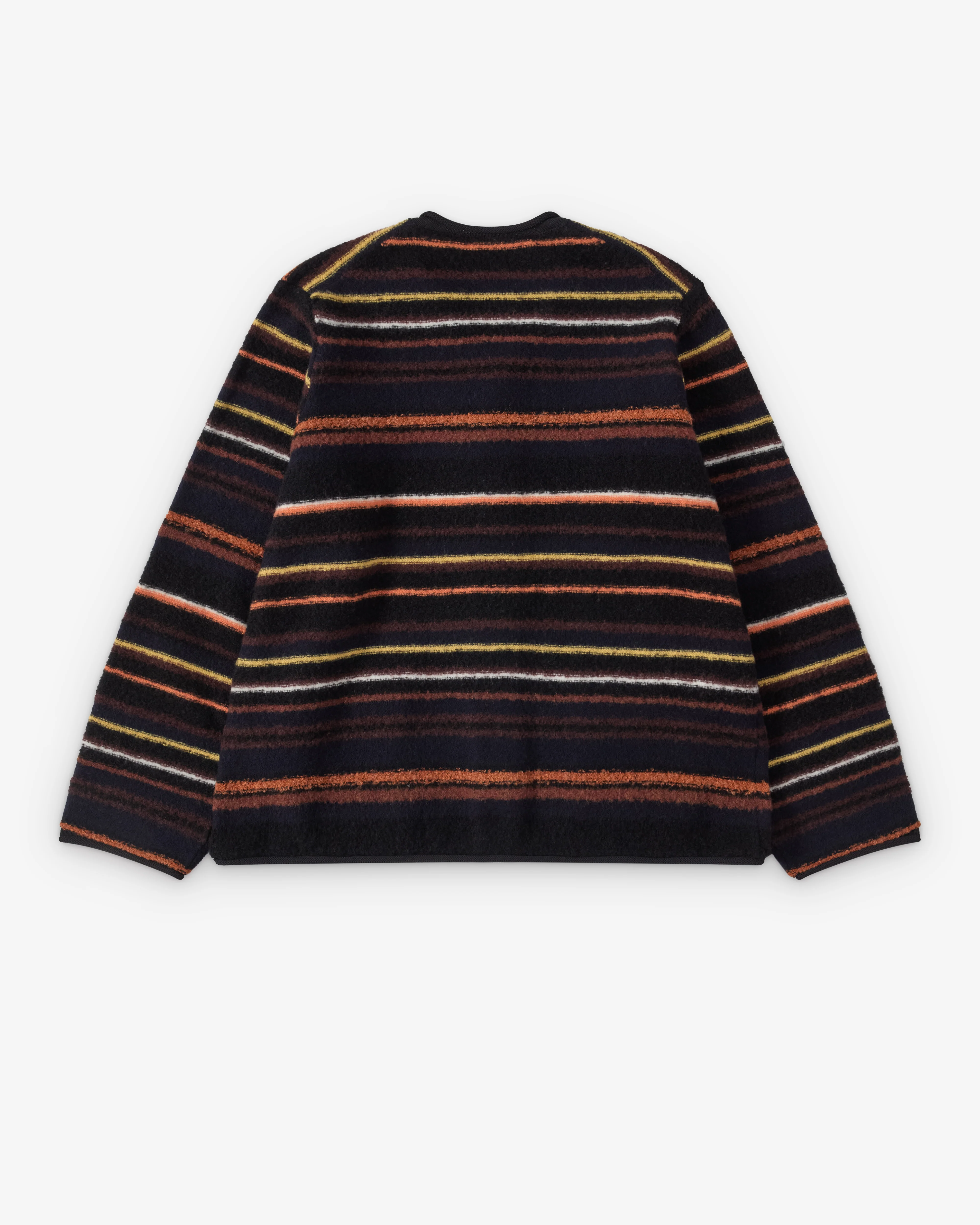 Sacai  - Men's Mix Knit Cardigan - (Striped/Multi) - Image 2