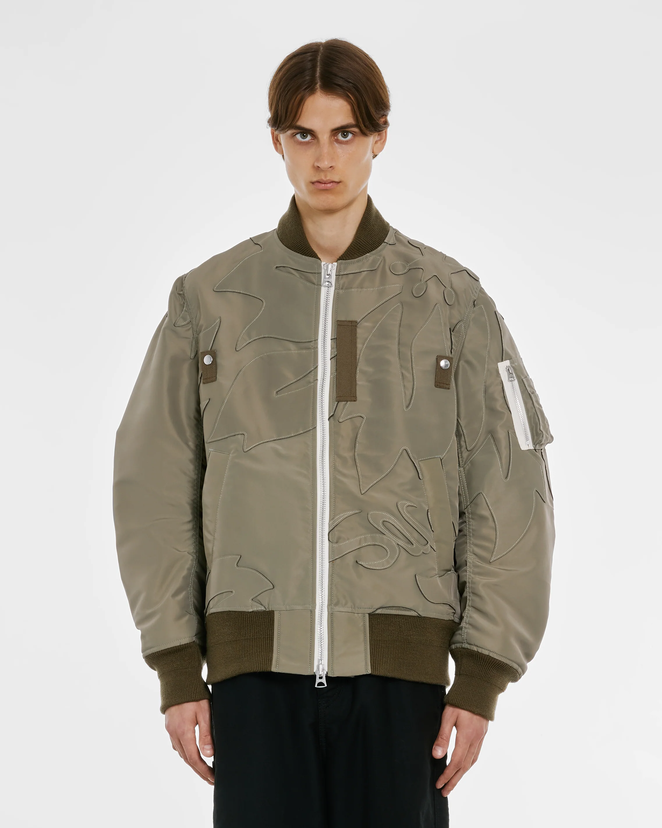 Sacai - Men’s Nylon Twill Embroidered Patch - (Green) - Image 2