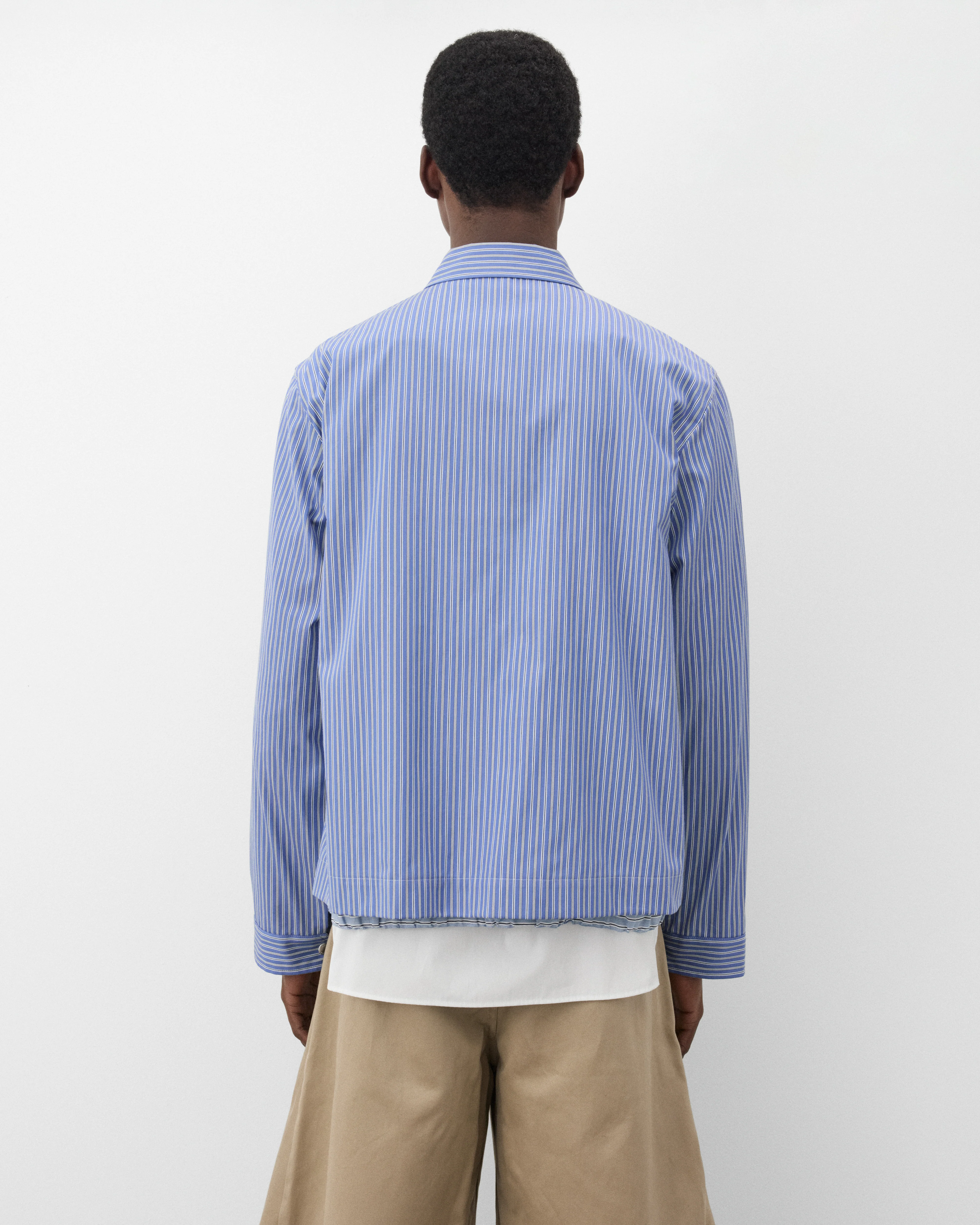 sacai - Men's Striped Blouson - (Blue/White) - Image 5