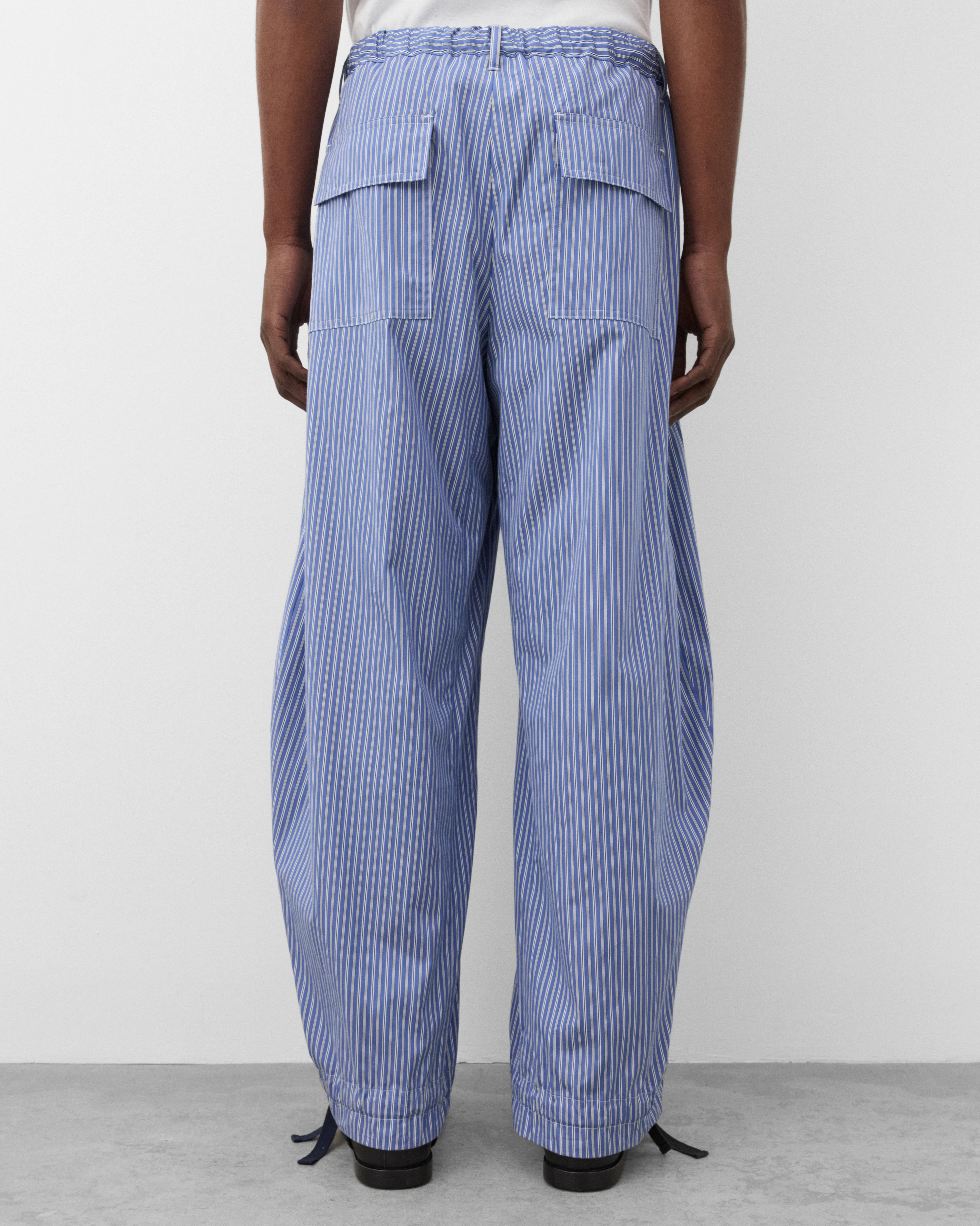 sacai - Men's Poplin Pants - (Blue/White) - Image 5