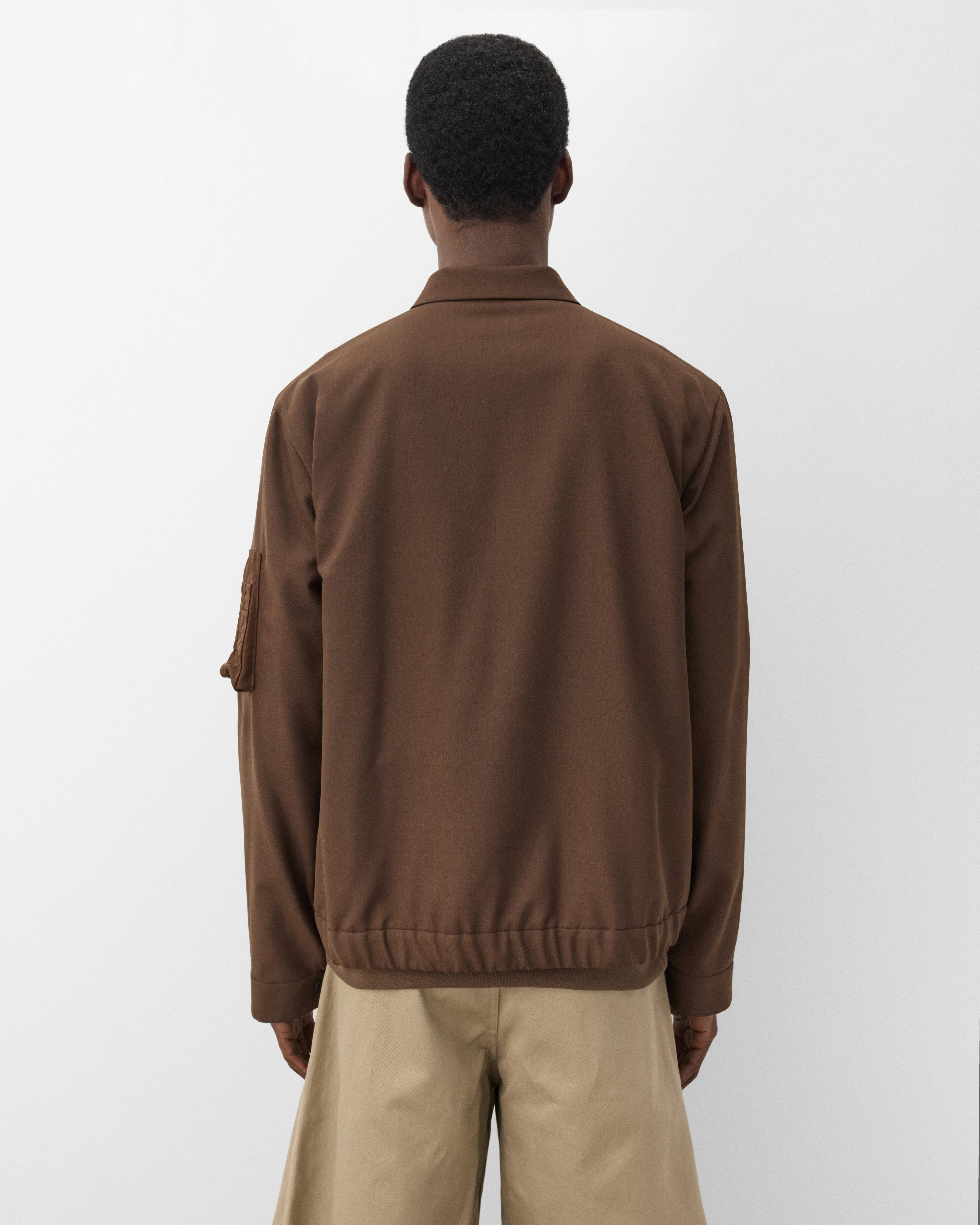 sacai - Men's Nylon Twill Blouson - (Brown) - Image 5